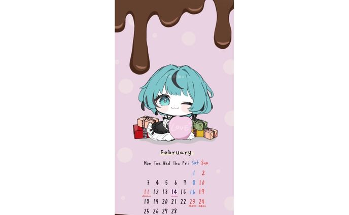 【あおなの】2月アオリジカレンダー