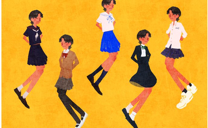 イラスト、制服