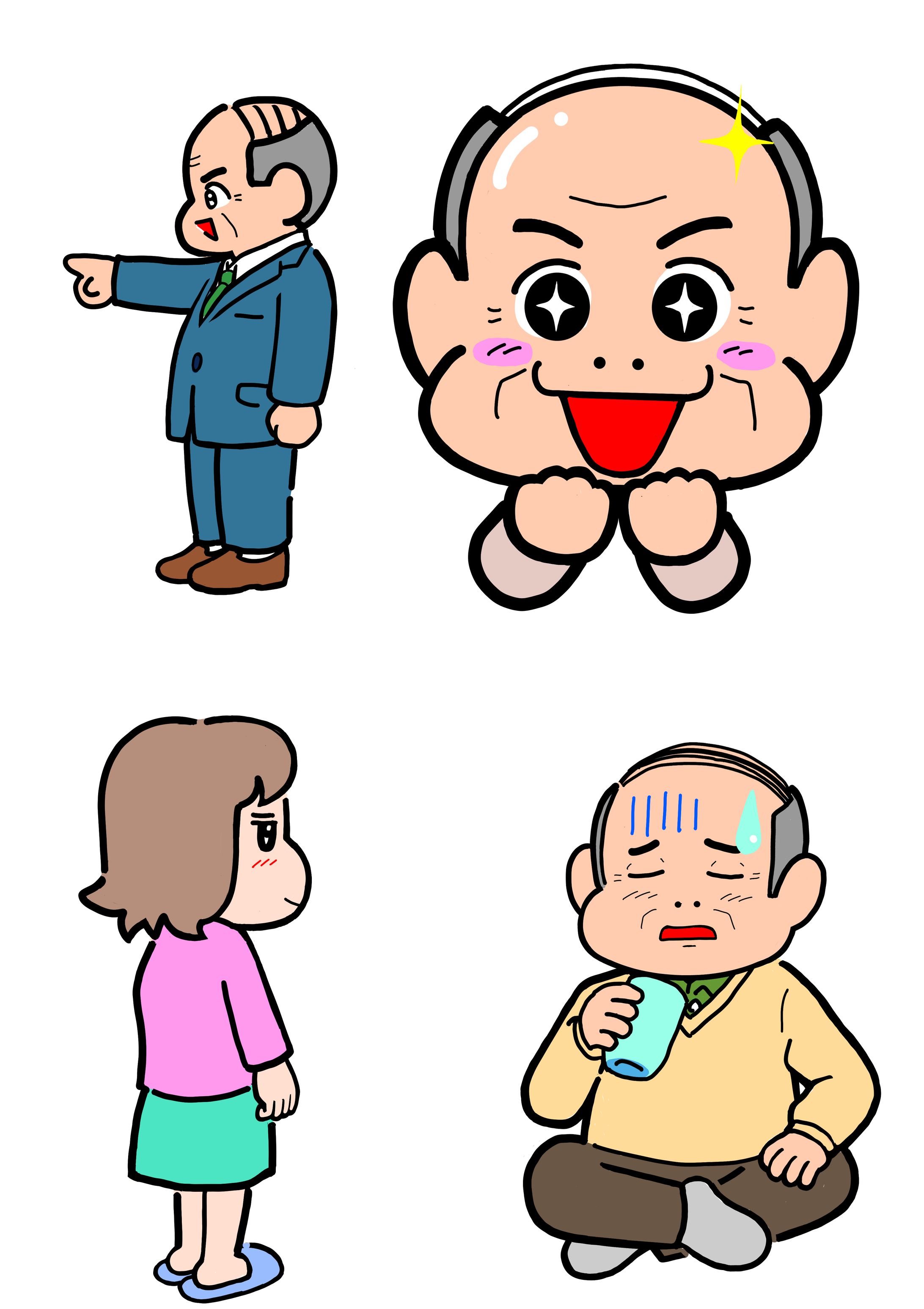 ３等身ギャグ漫画調　キャラデザイン-1