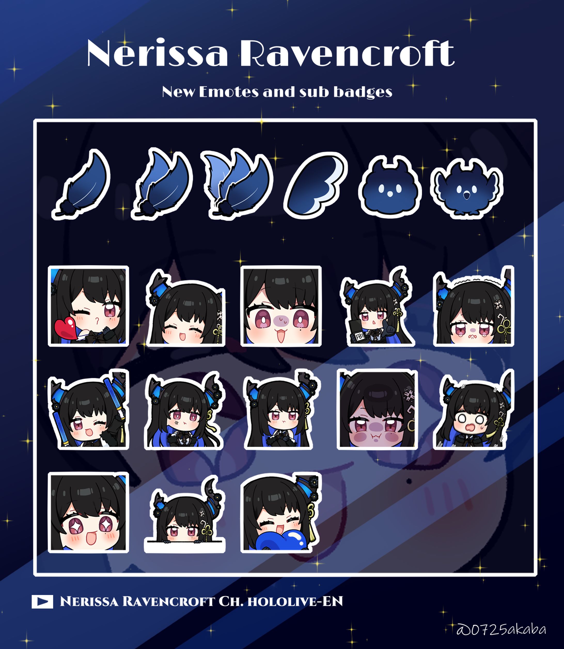 ホロライブEN Nerissa Ravencroft メンバーシップイラスト-1
