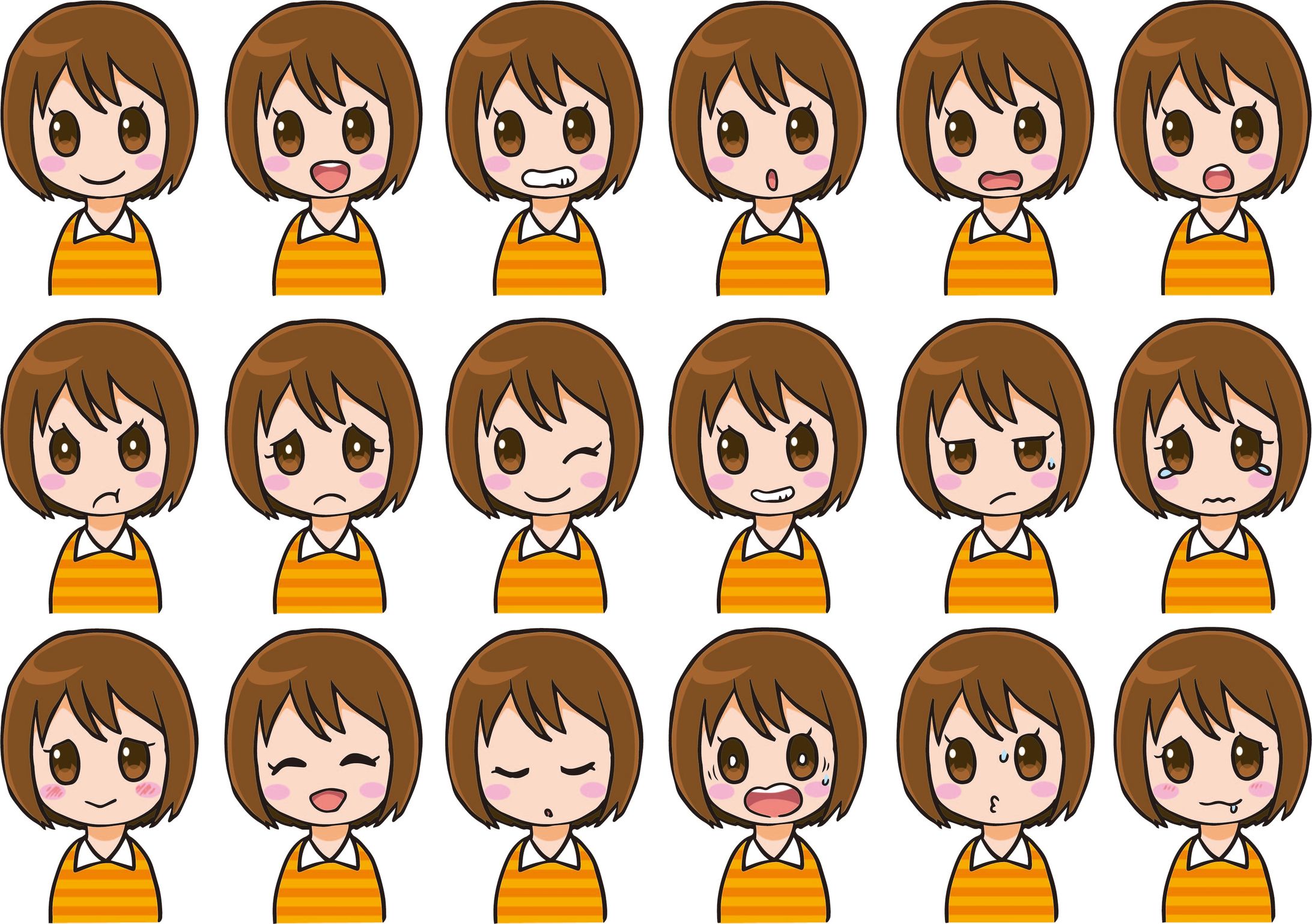 いろんな表情の女の子-1