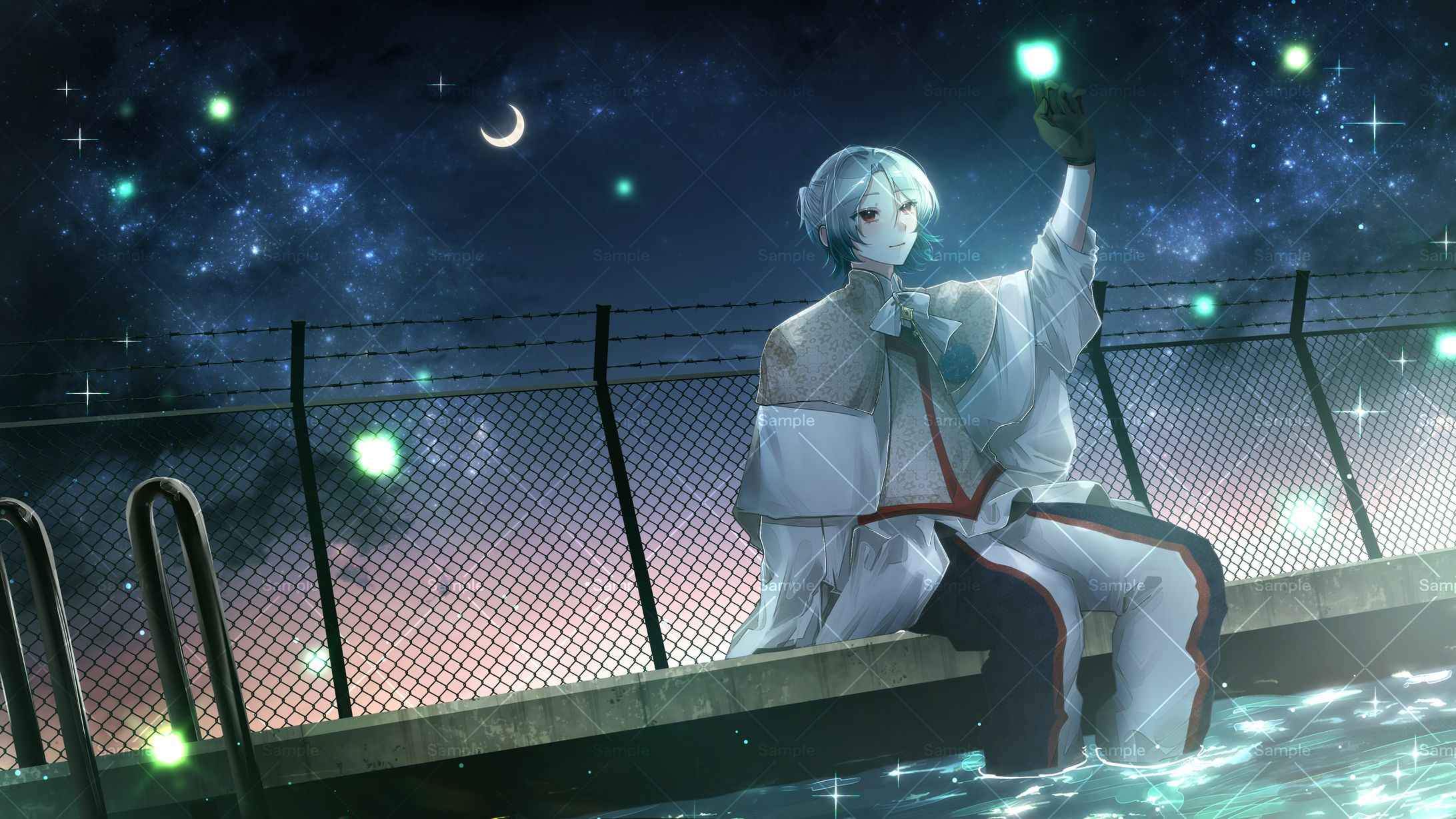 ToNαRe:様「夜明けと蛍」歌ってみた用イラスト-1