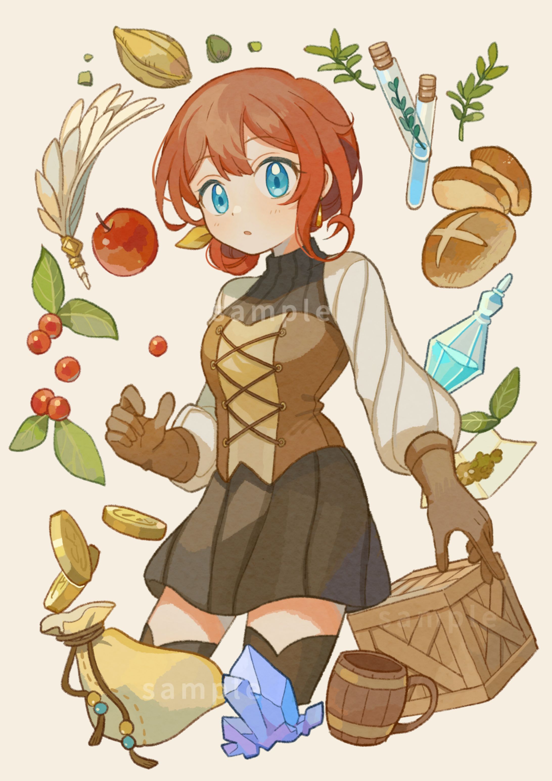 一枚絵イラスト-1