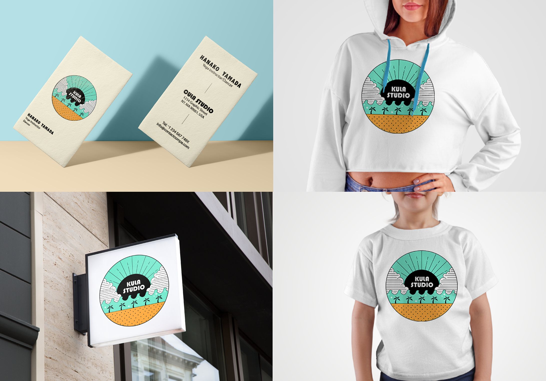 フラダンススタジオへのロゴ提案-1