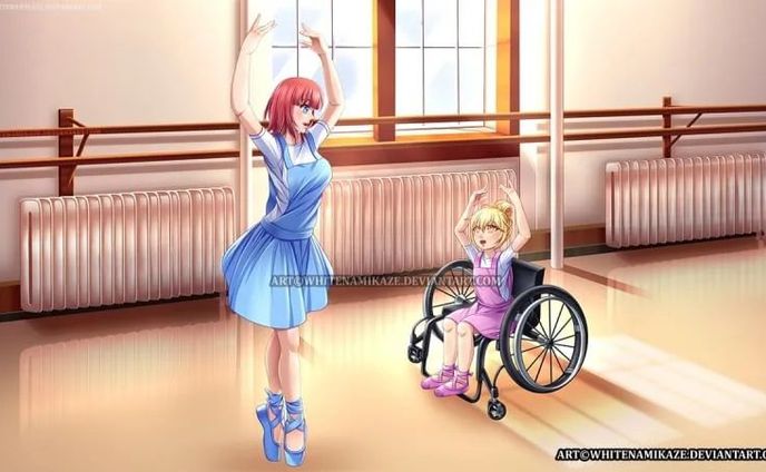 Commission for @extremeanimeradio

Sarah (left) Extreme Anime Radio Mascot is teaching Ballerina with a little girl :D

DeviantArt : http://fav.me/906160951

Pixiv : https://www.pixiv.net/en/artworks/96046017

COMMISSION OPEN : http://fav.me/d8qyc2q

#Digital2D #AnimeManga #Illustration #Anime #digital #commissionopen #whitenamikaze #art #expressions #moe #originalcharacter #redhair #mascotcharacter #wheelchair #ballet #Ballerina #flatshoes #littlegirl #shorthair #balletpose #studio