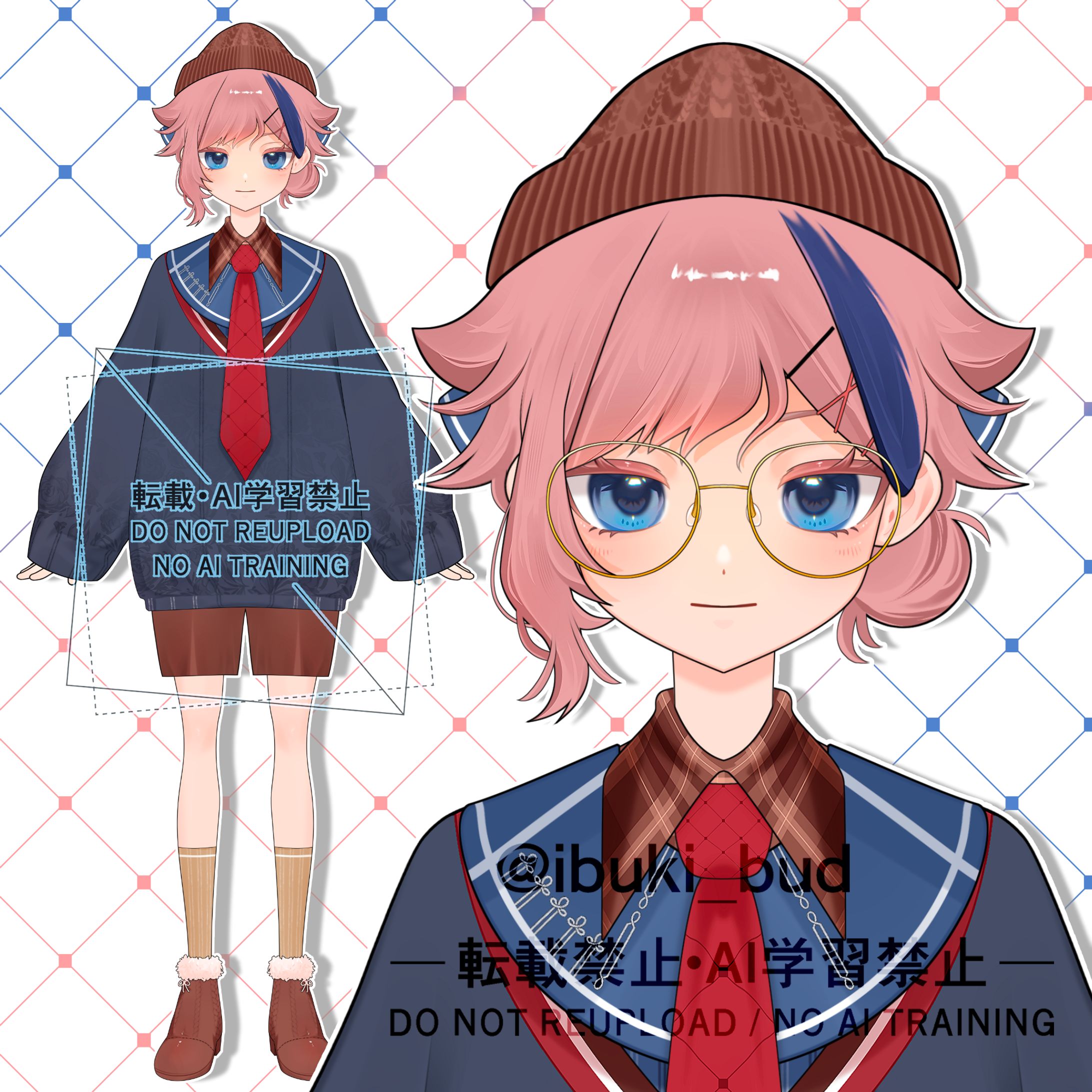 立ち絵イラスト（汎用モデル1）-1