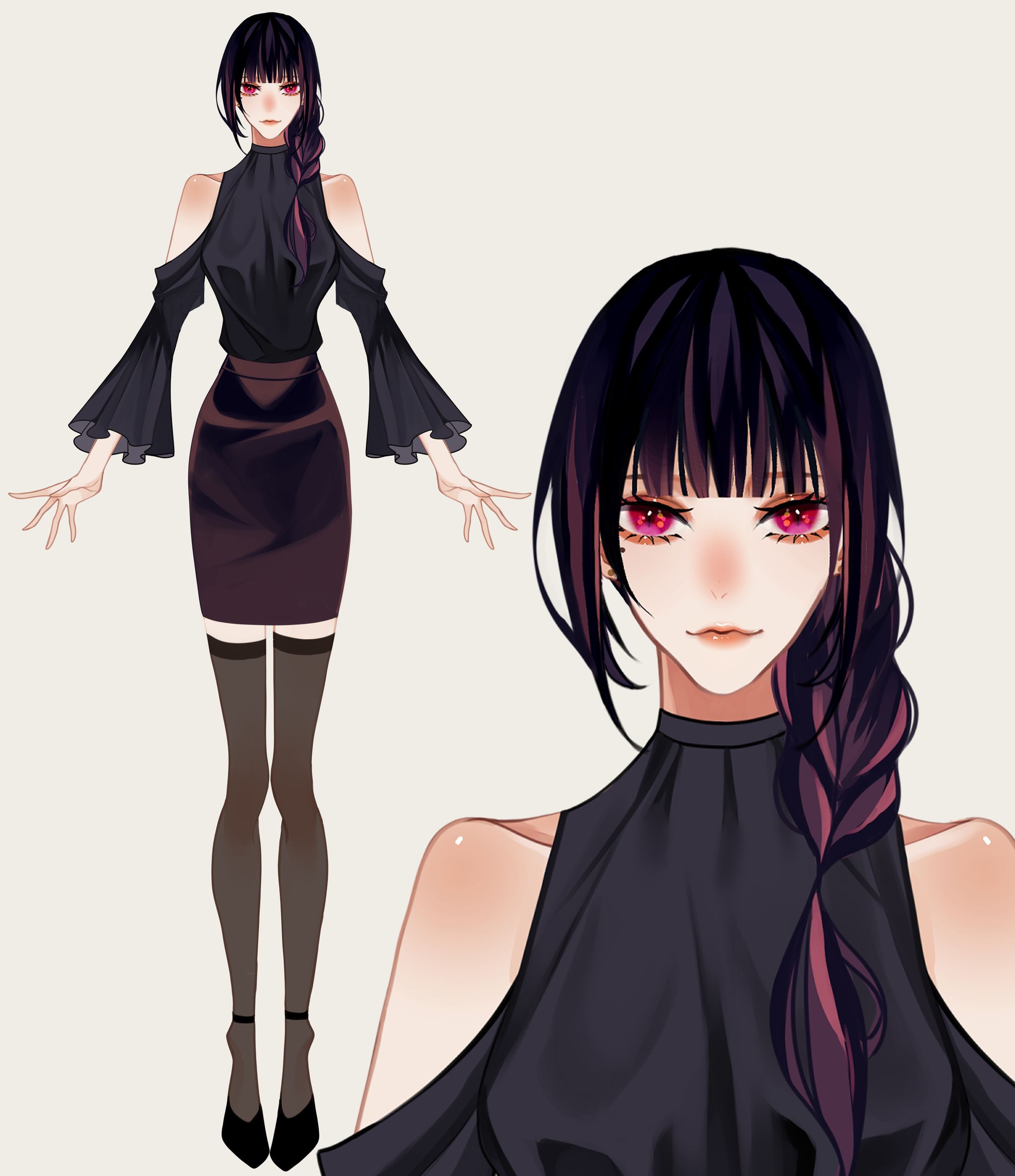 Vtuber「藤宮月灯」キャラクターデザイン-1