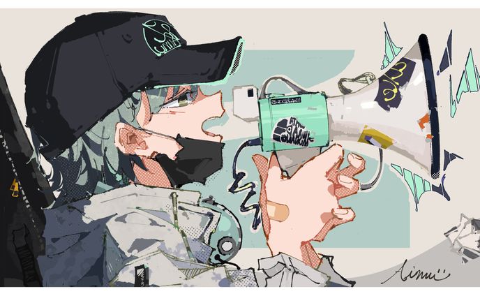 呼びかける子