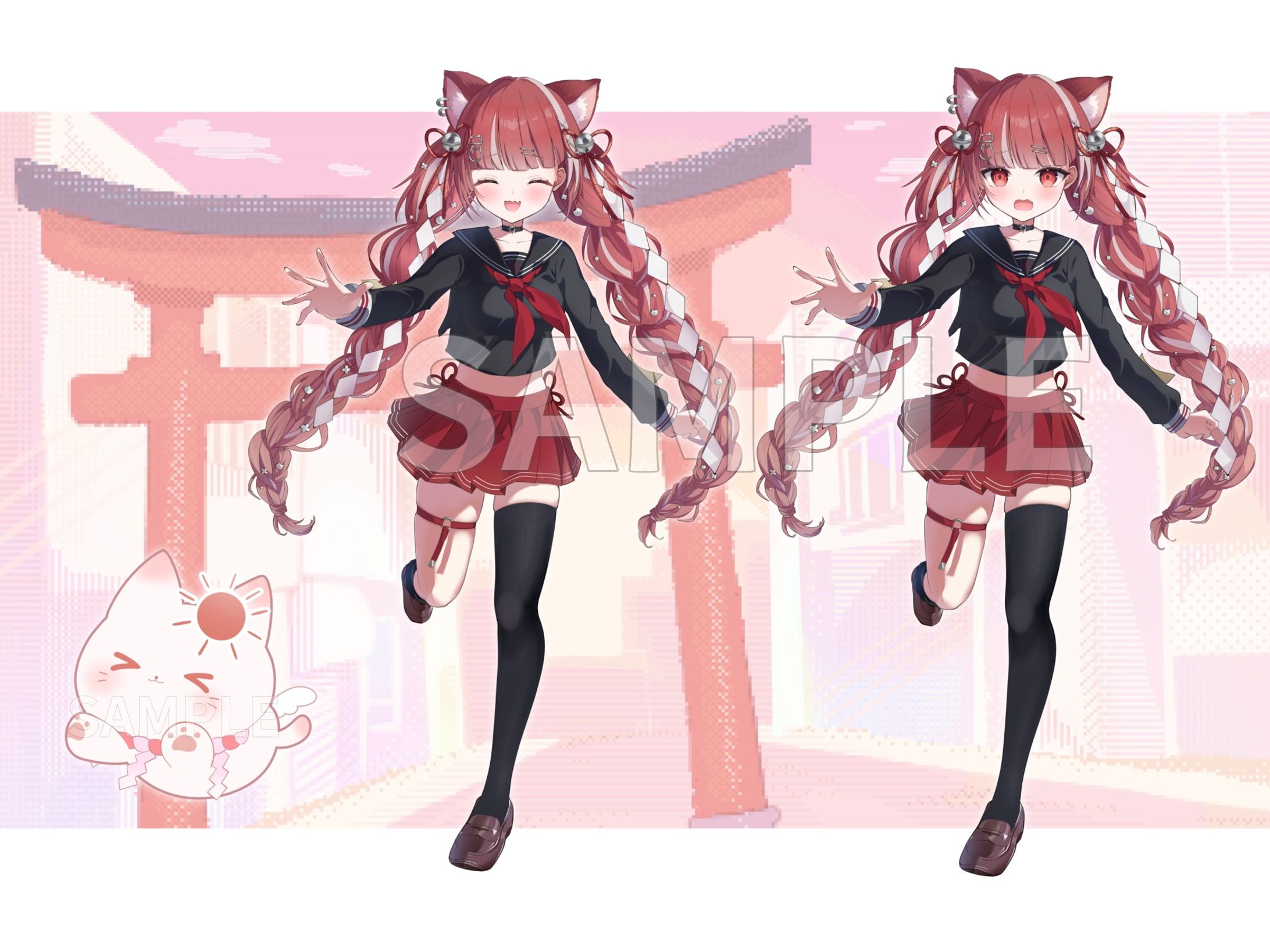ぶいのこ所属 猫照めにあ 様　歌ってみたイラスト-1