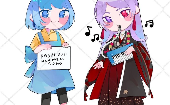 (2023 personal projec) for @/nonary.project + Genzuki from Nijisanji