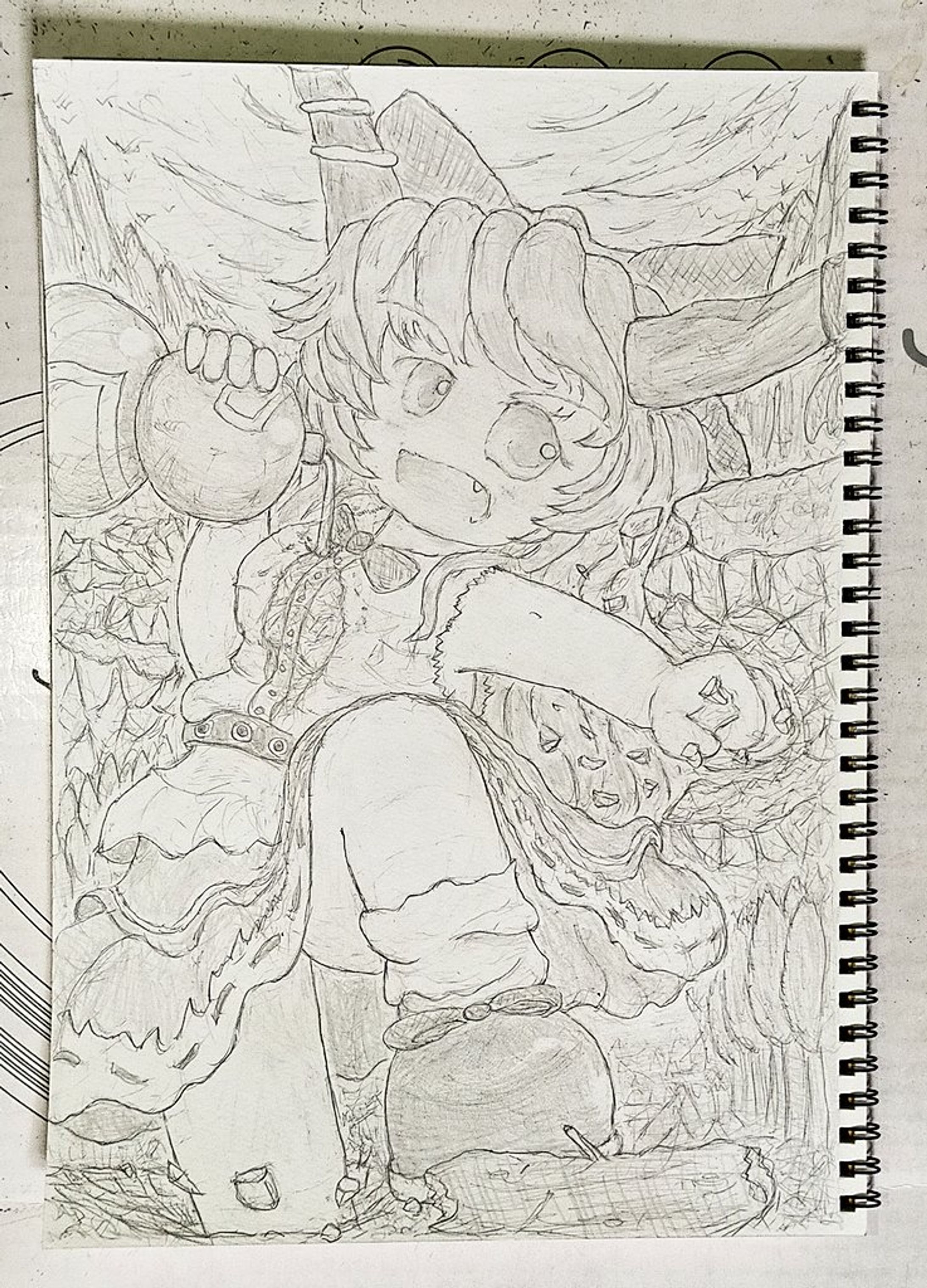 【東方鉛筆画】伊吹萃香-1