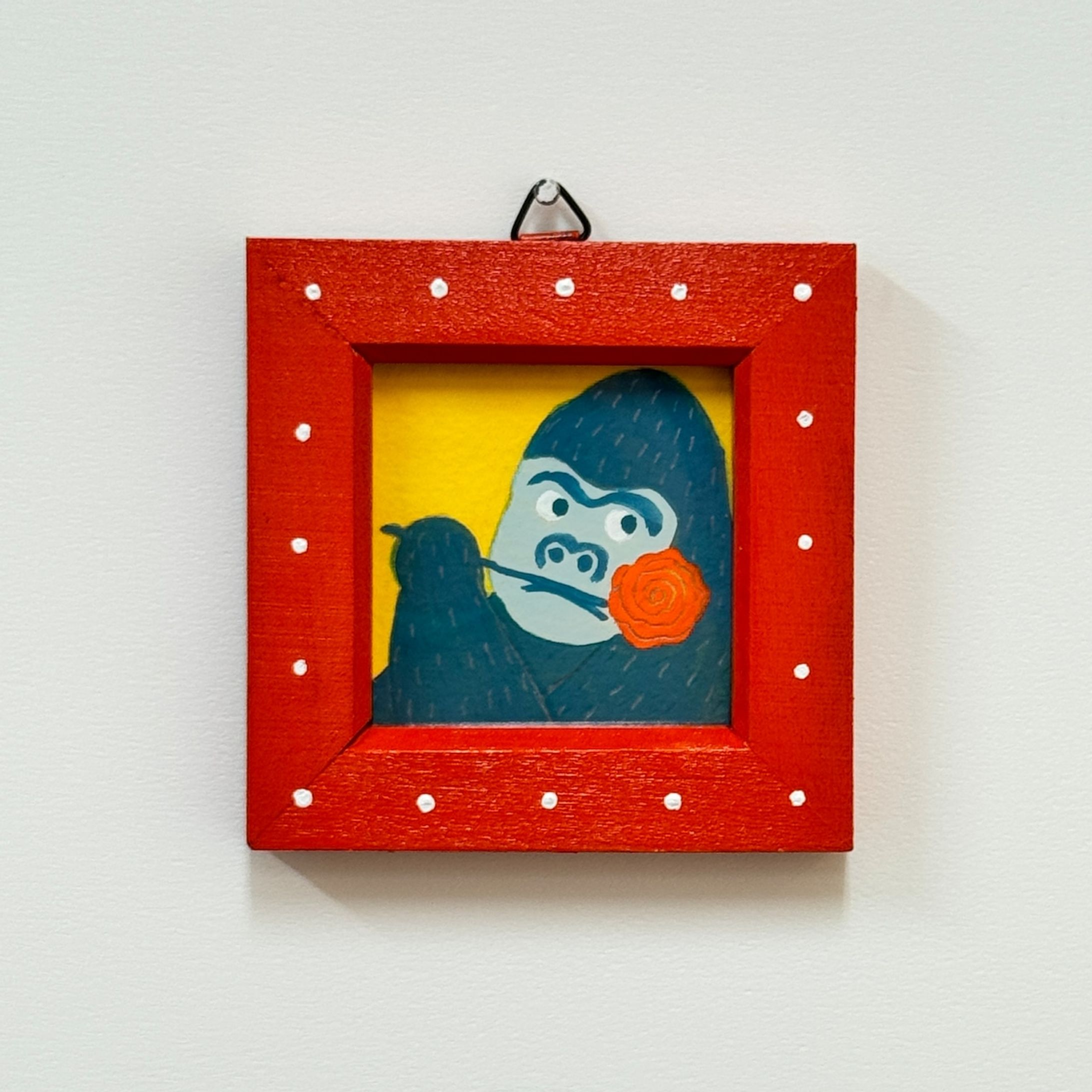 【ミニ額作品】 花と動物-1