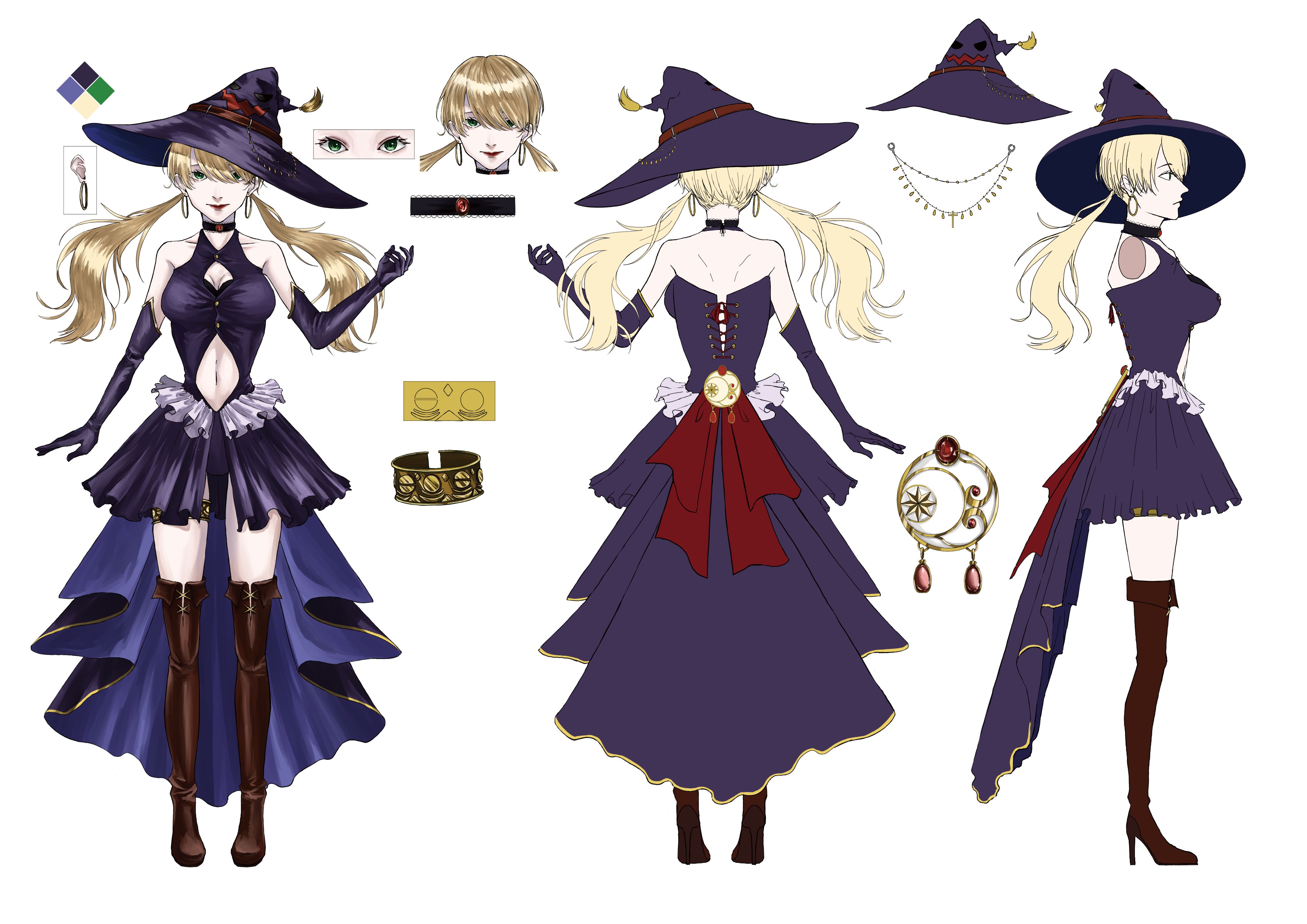 オリキャラ三面図