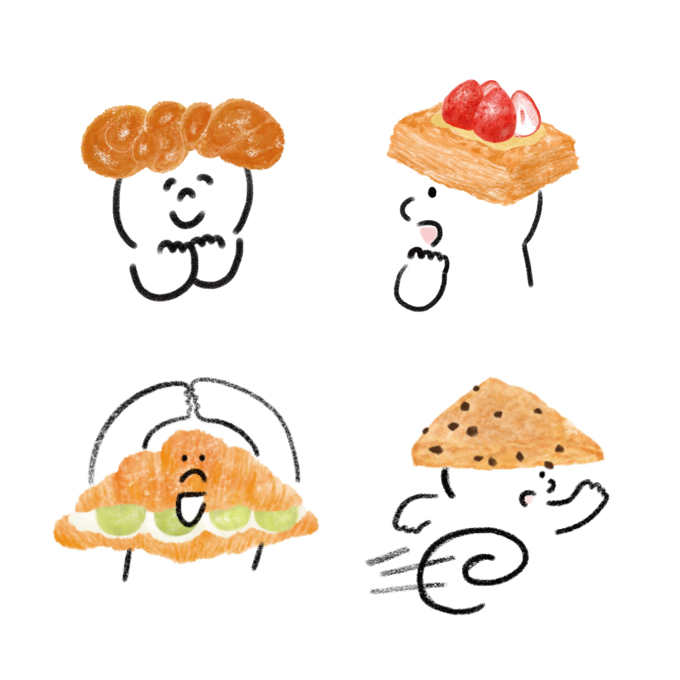LINE絵文字 菓子パンさん-1