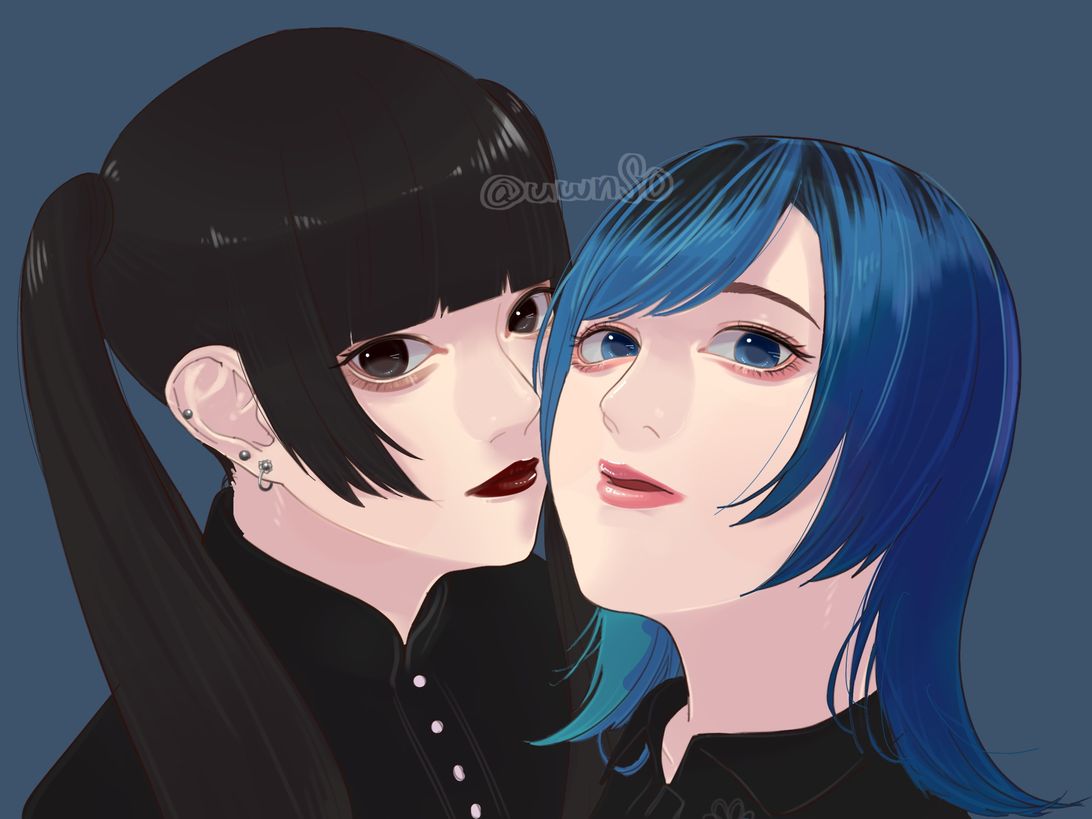 趣味で白雪姫乃さんと蒼井叶さんを描かせていただきました