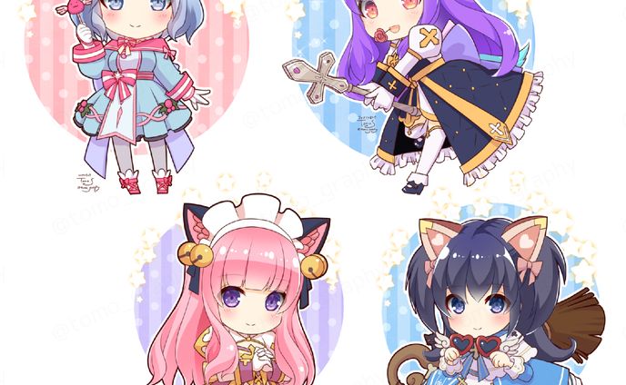 デフォルメイラスト4点
