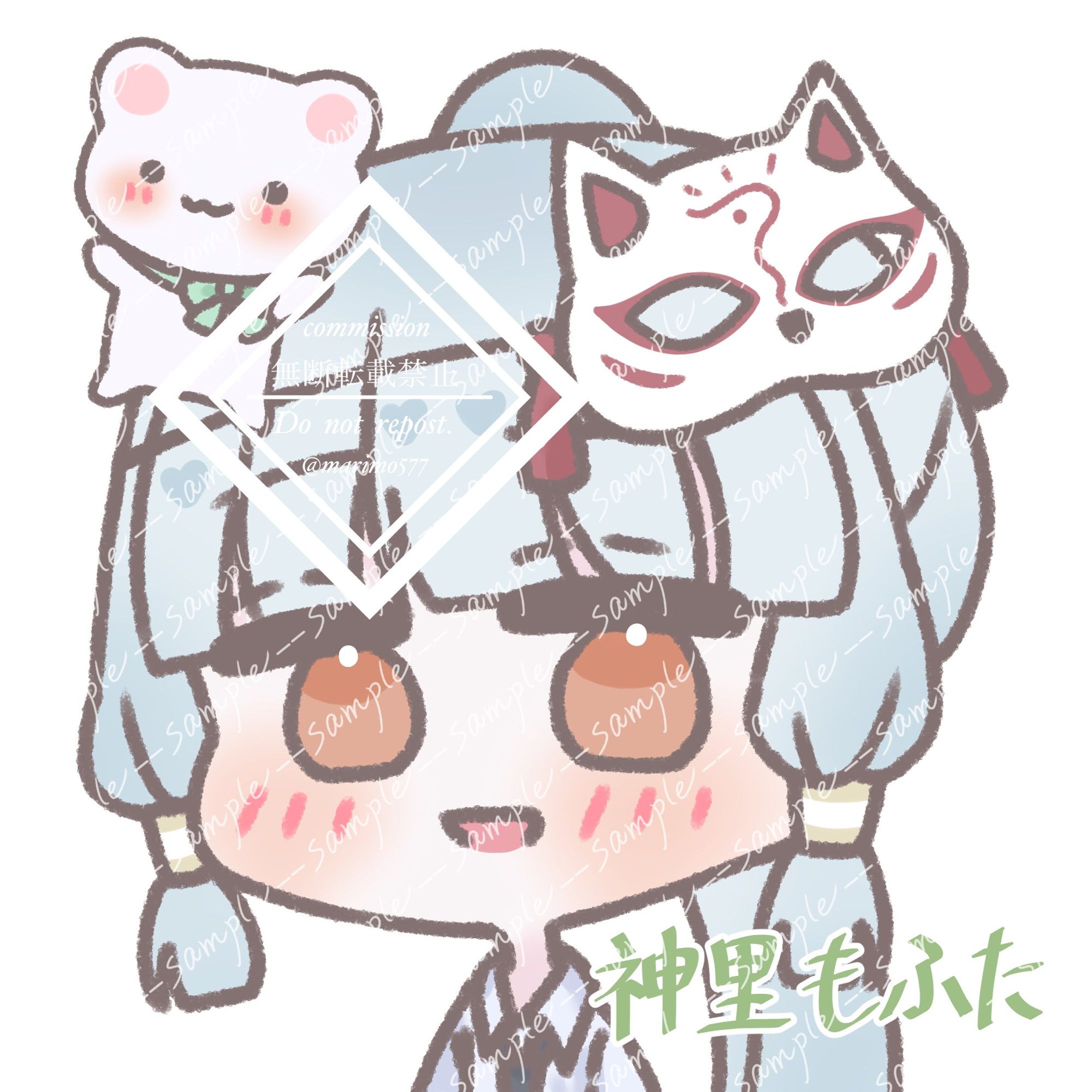 ポニテが似合う女の子(お仕事絵)-1
