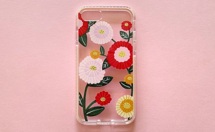 お花のトンネル iPhone クリアケース