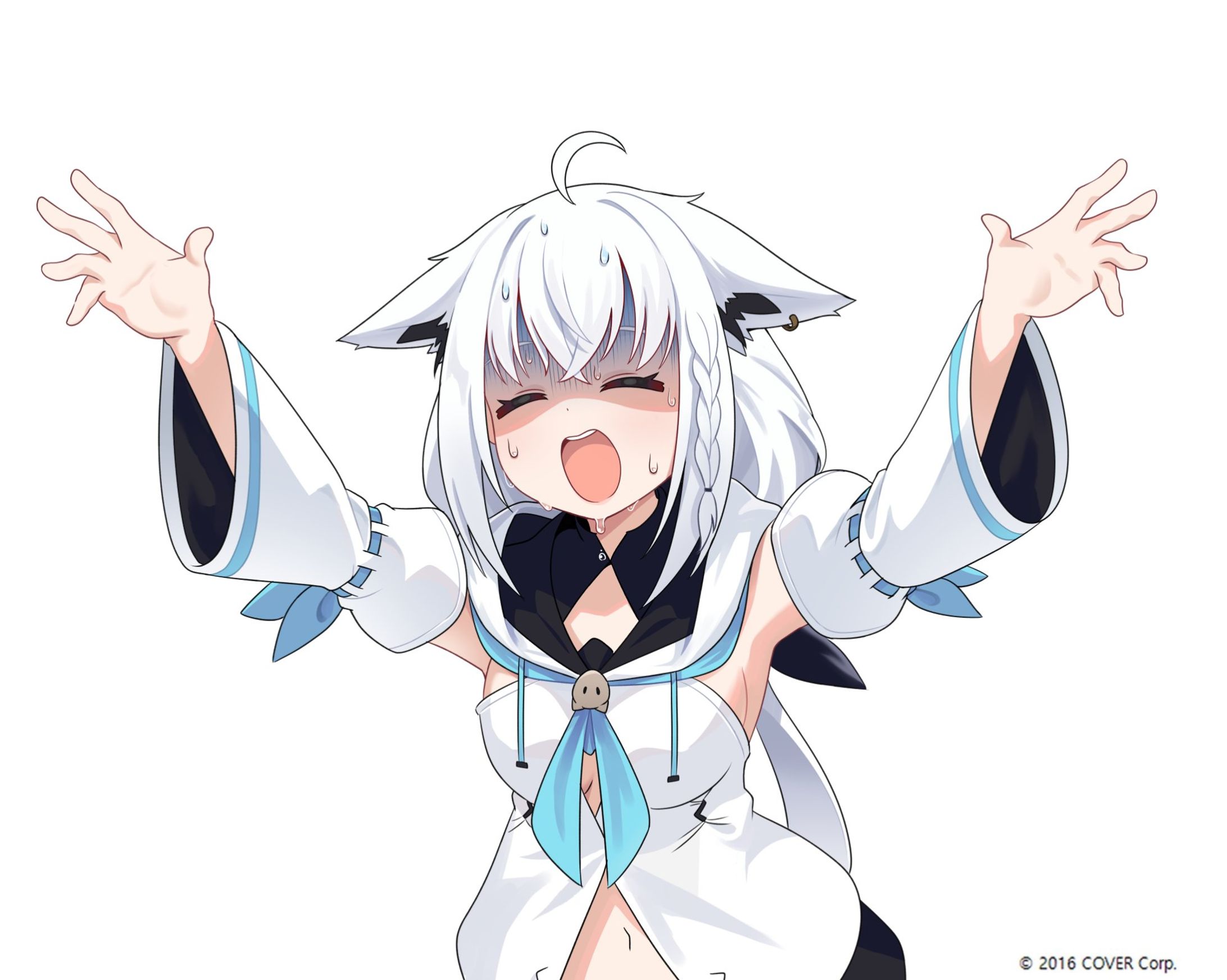 ホロライブ 白上フブキの さんサムネイルのイラスト-1