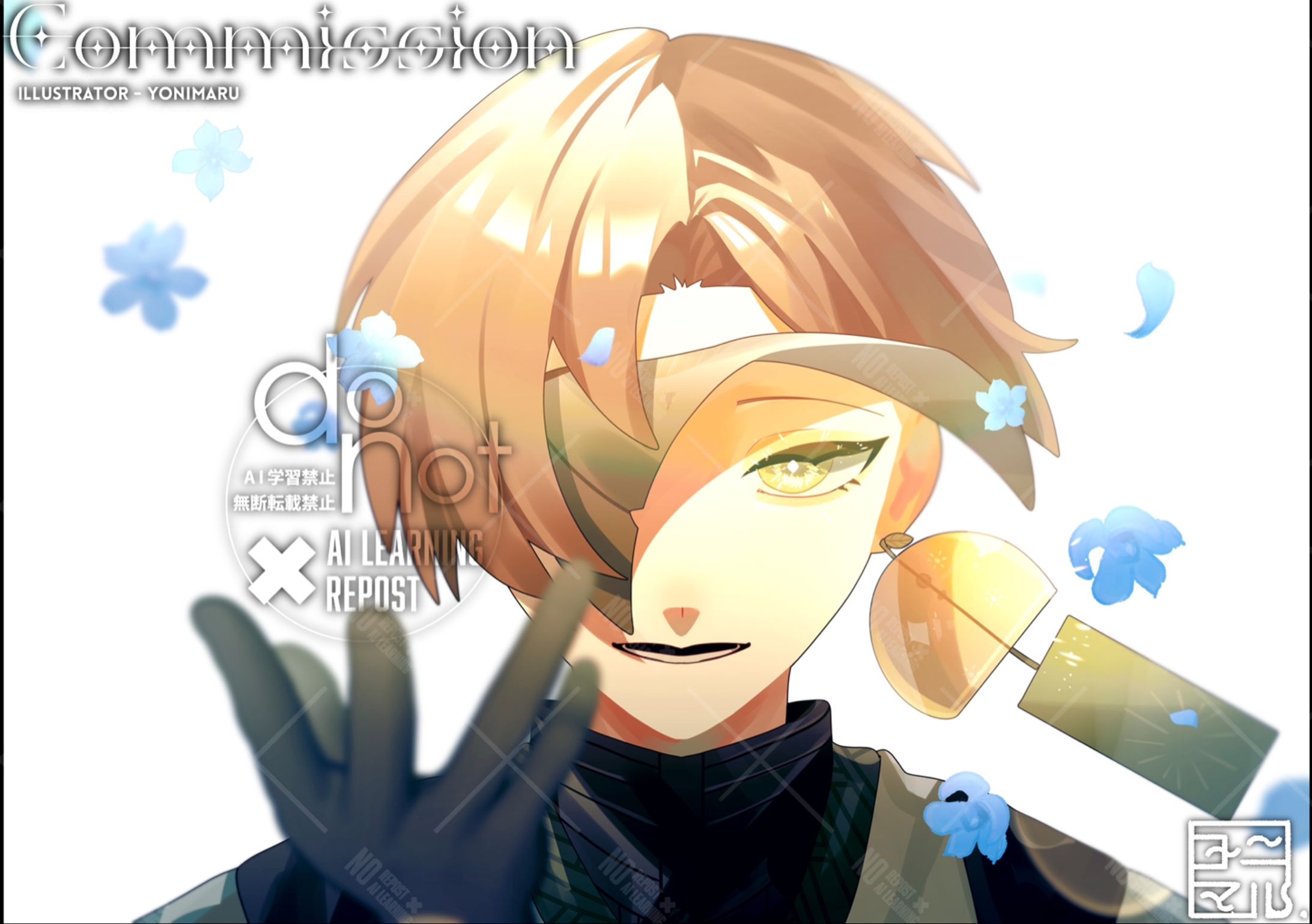 commission_叶ト実柚様バストアップイラスト-1
