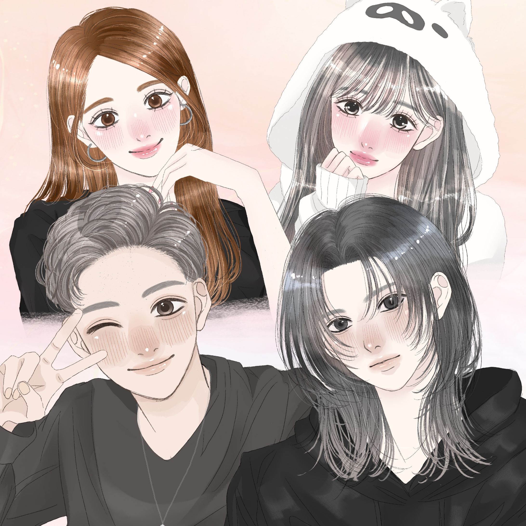 株式会社Licore様　ライバー様イラスト-1