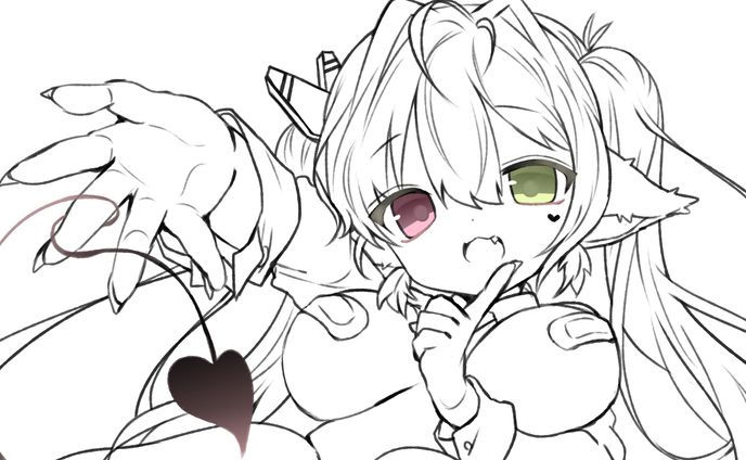 サンプル、線画