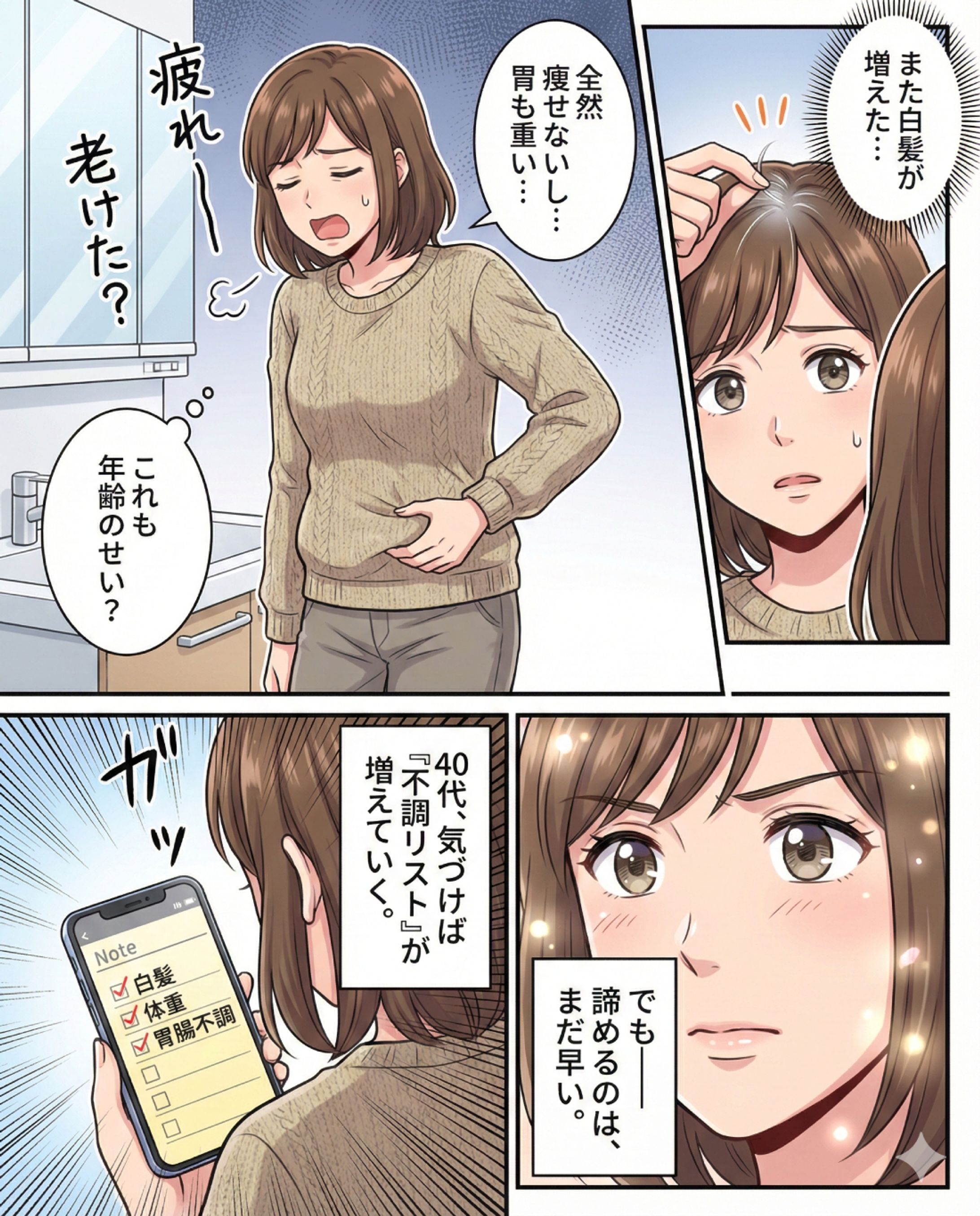 【雑学漫画】白髪・肥満・胃の不調…それ、年齢のせいじゃない！40代からの「細胞リセット術」-1