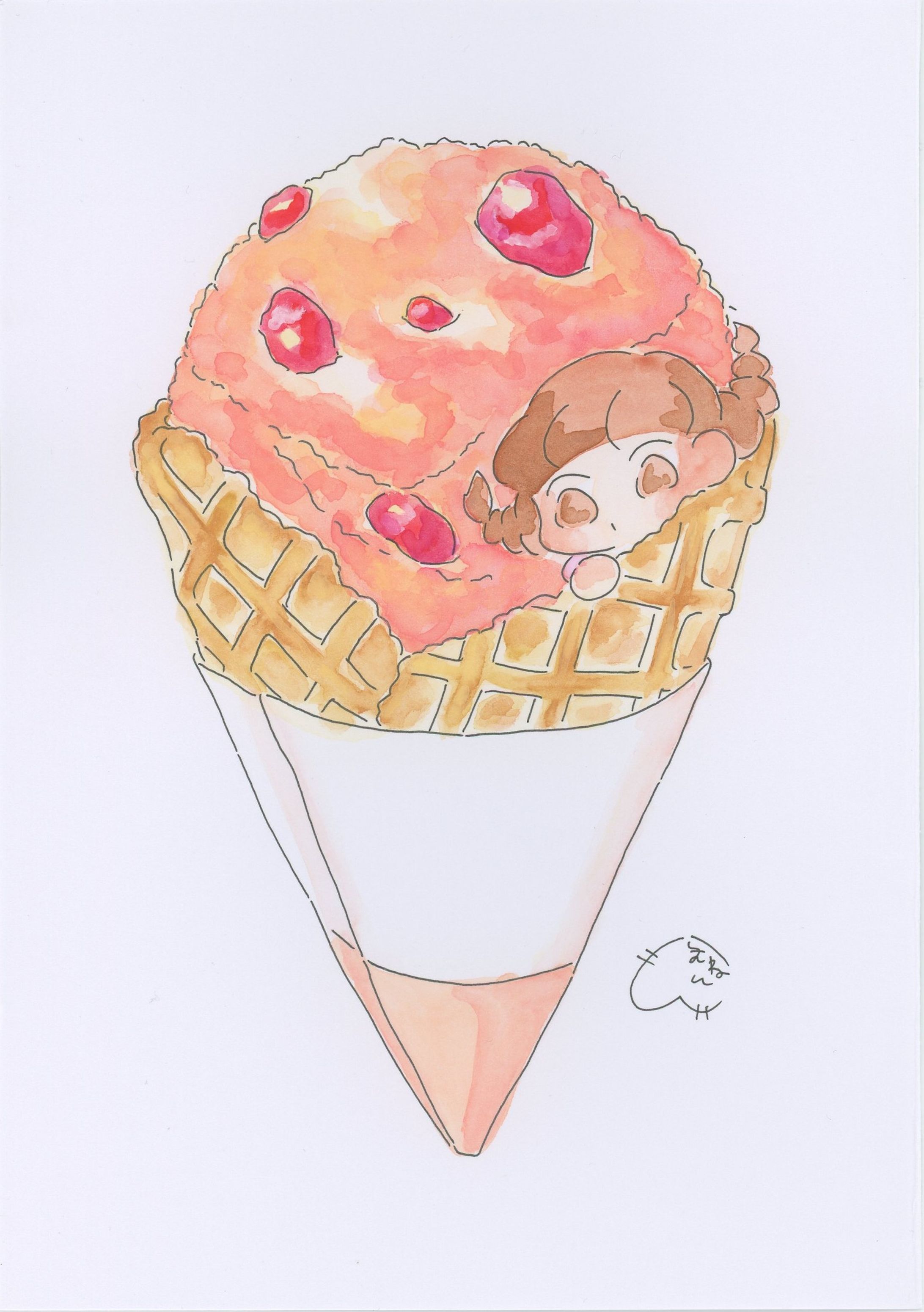 ワッフルコーンアイス-1