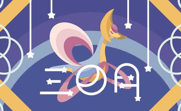 ポケモン作字_クレセリア_三日月