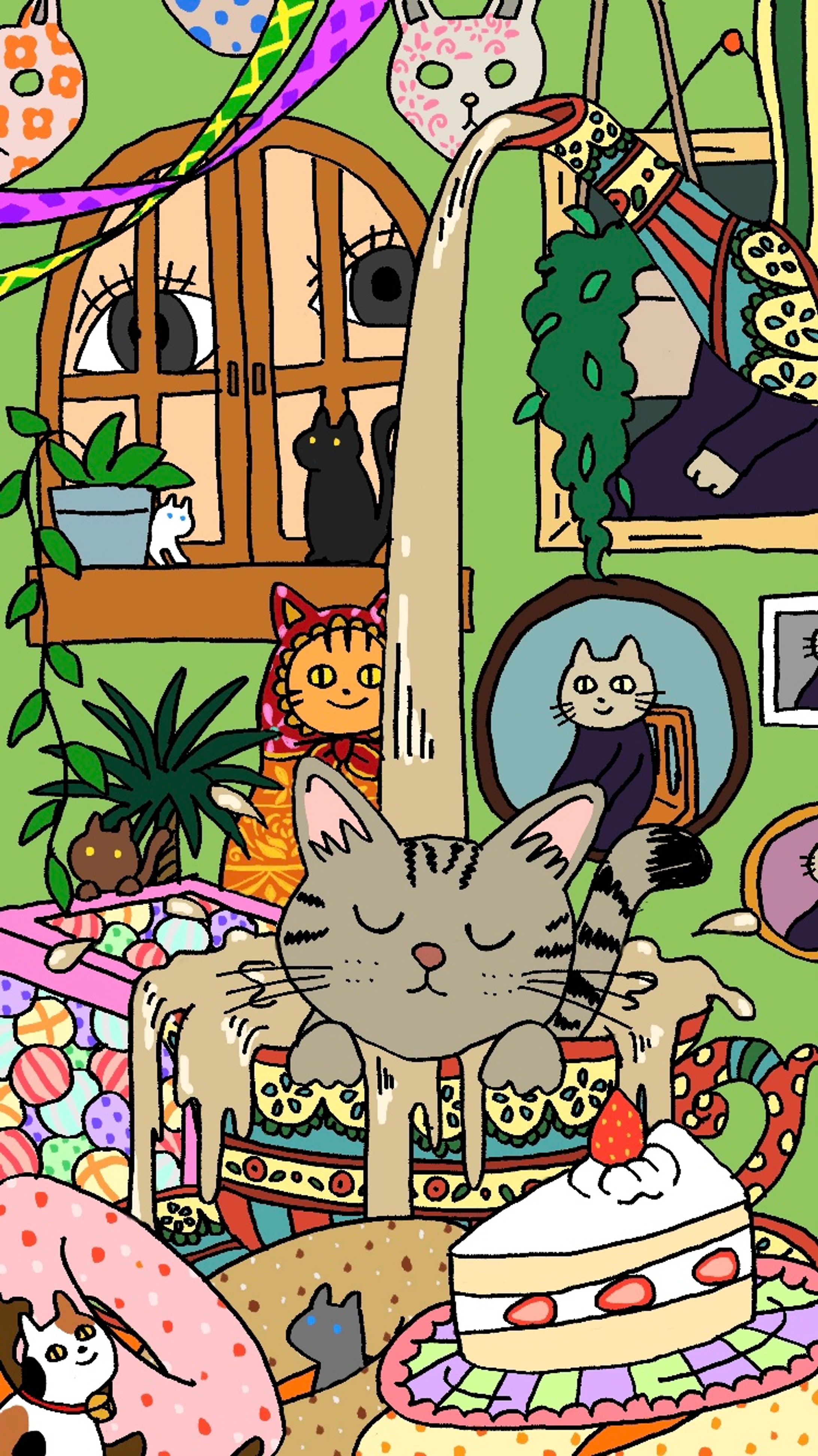 猫イラスト②ゆるかわ-1