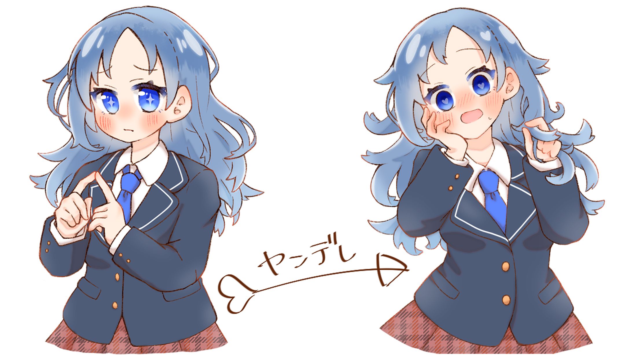 創作　ノベルゲーム風立ち絵（2枚）-1