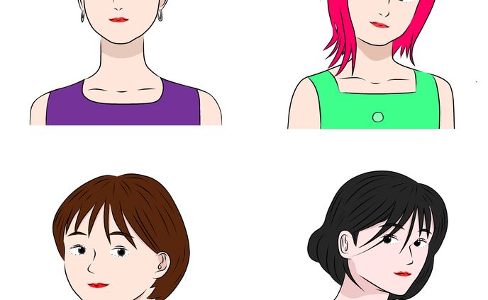 綺麗、可愛い女性のイラスト制作