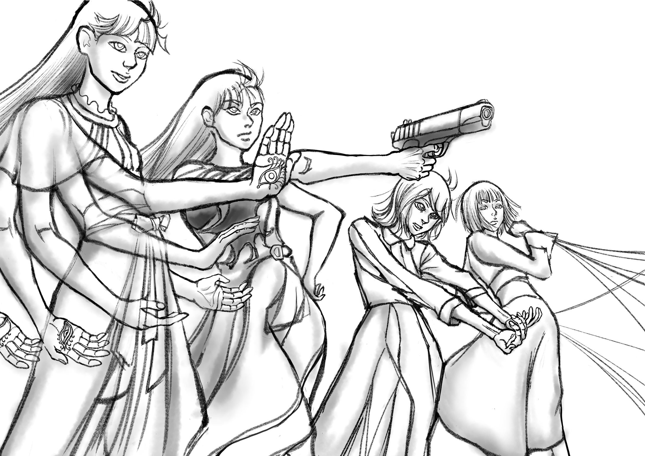 イラスト S坂46とH坂46 二点収録-1