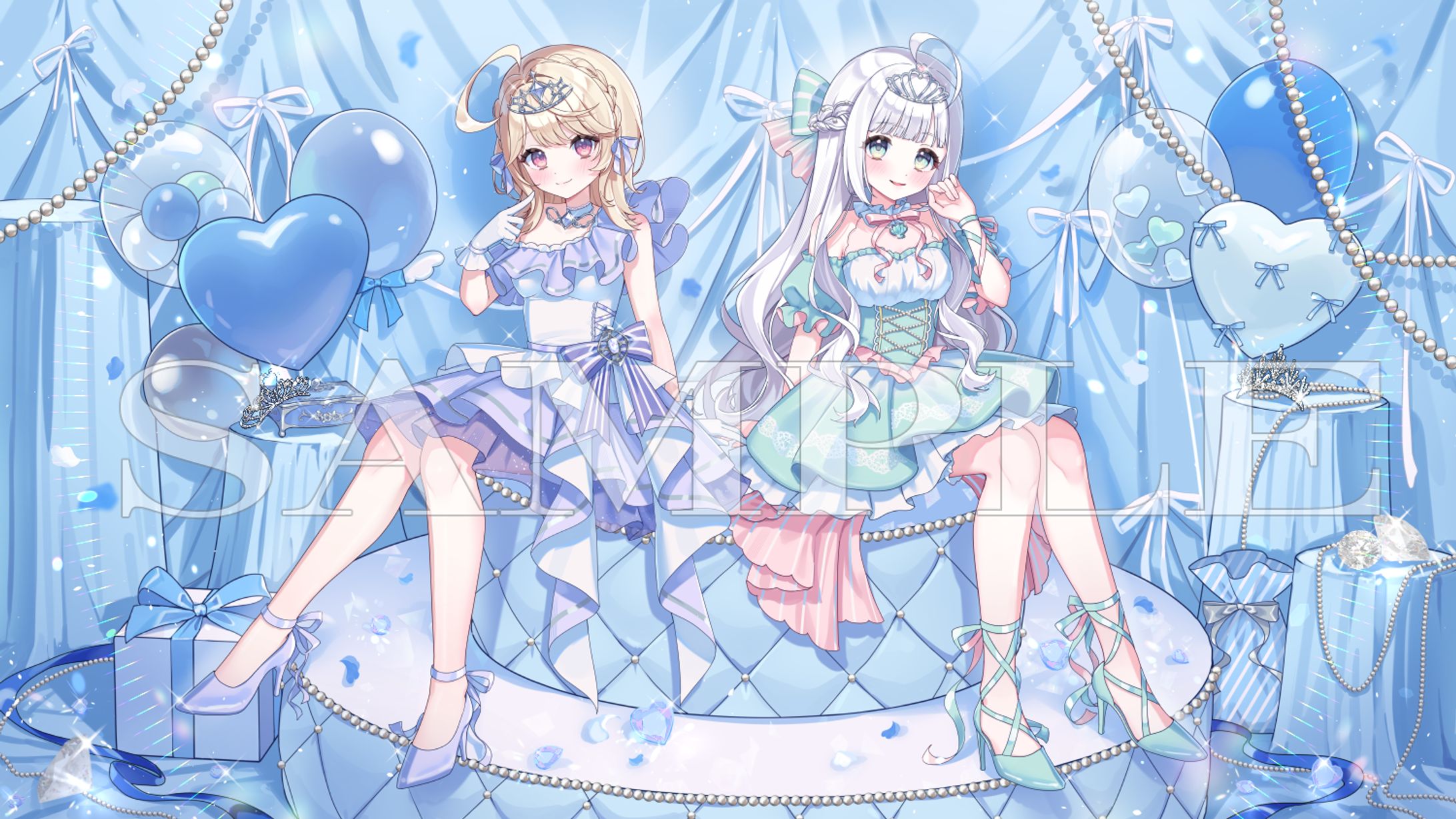 Phiara⌇ふぃあら様　1周年記念イラスト/表情差分2点/衣装デザイン-1