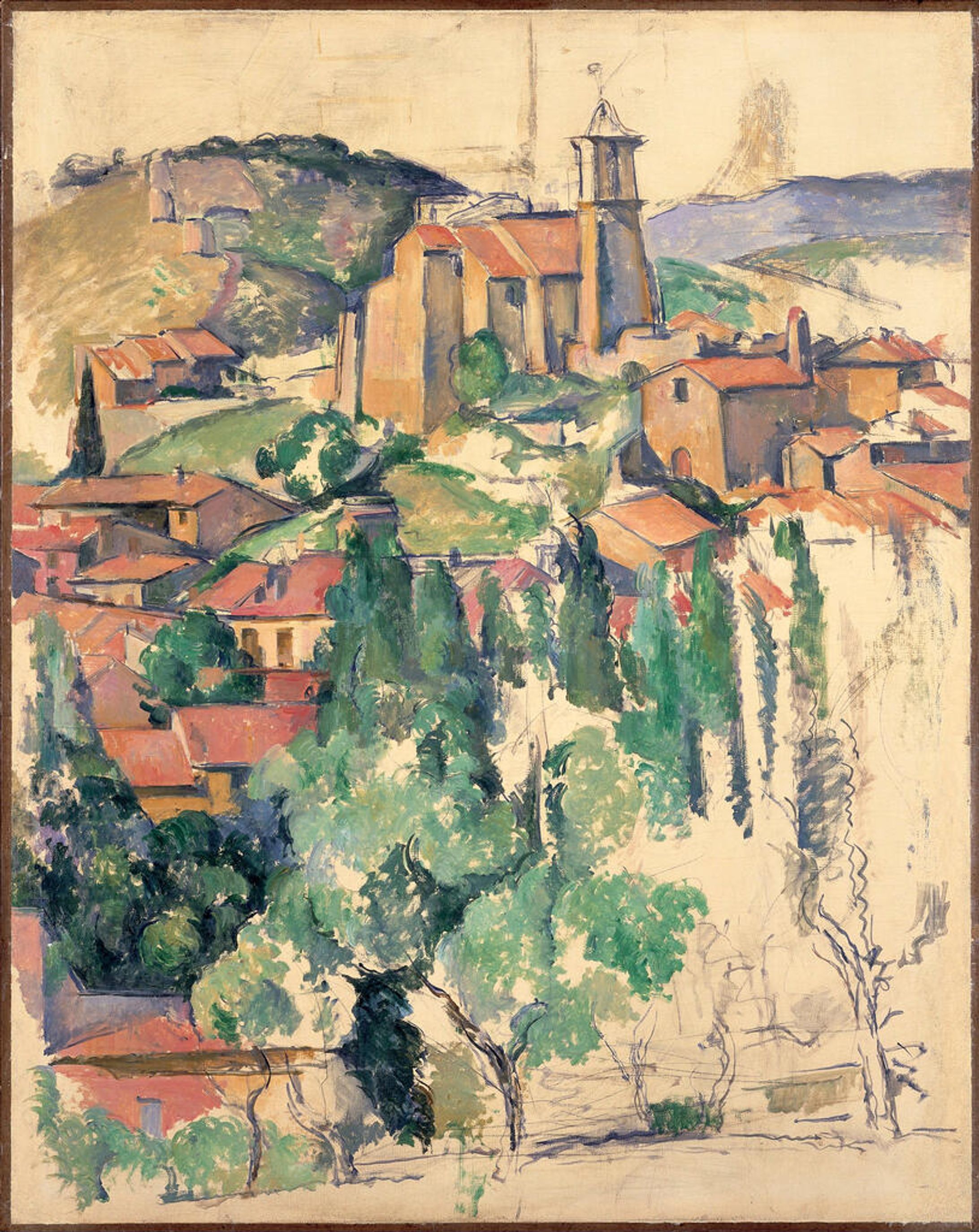 German:  Blick auf GardanneThe Village of Gardanne-1