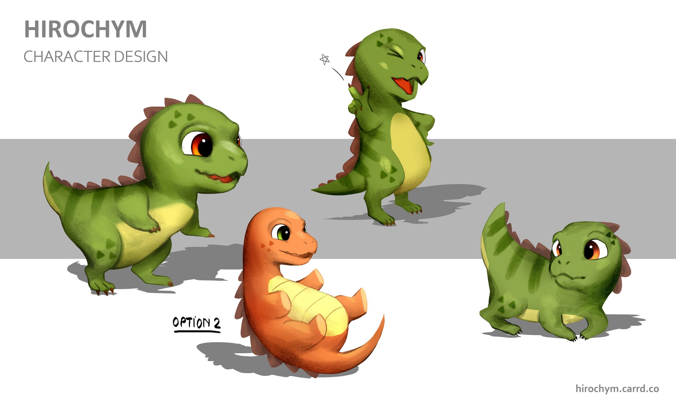 Game Character Design - Cute Baby Dragon-1