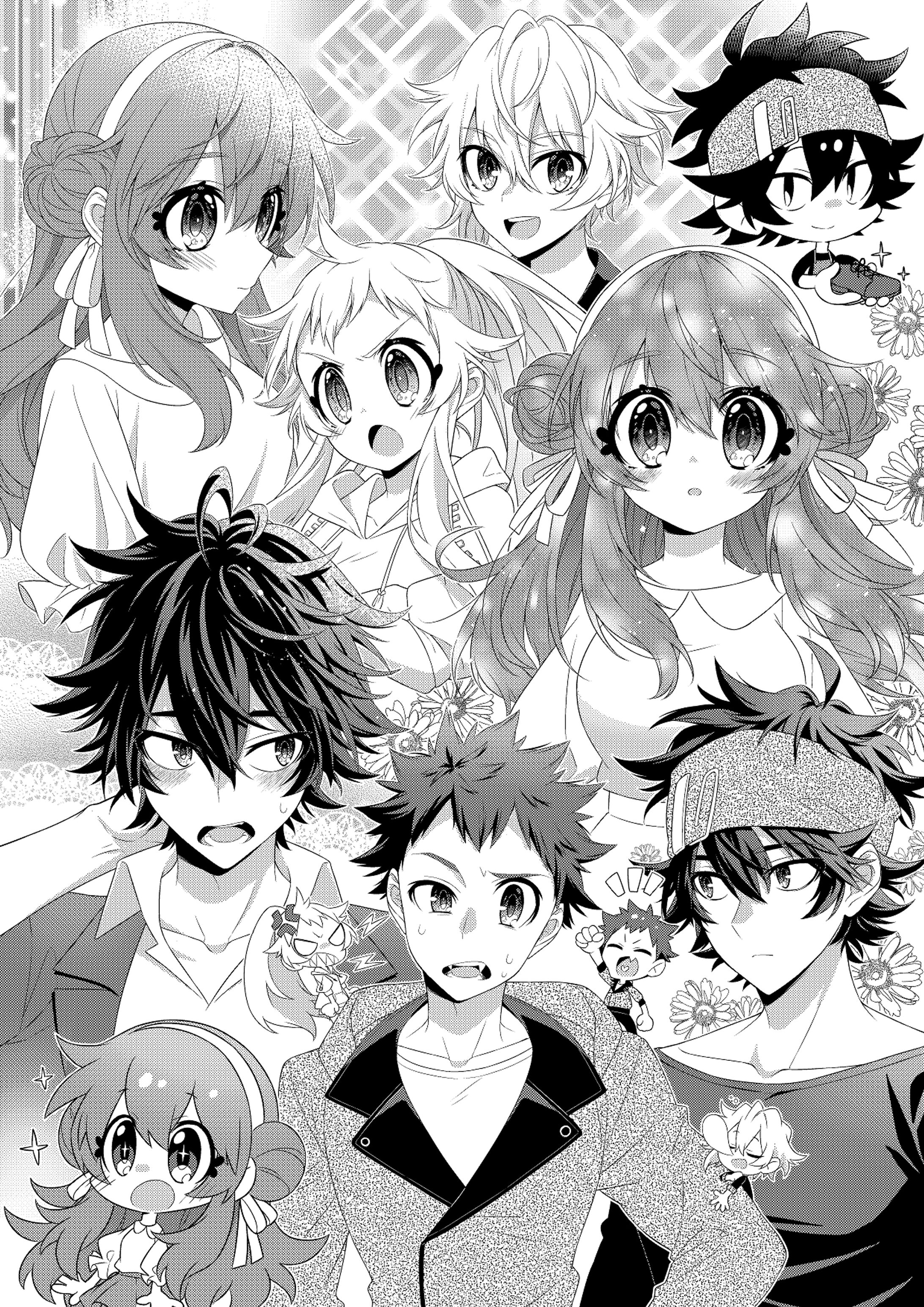 少女漫画風白黒絵-1