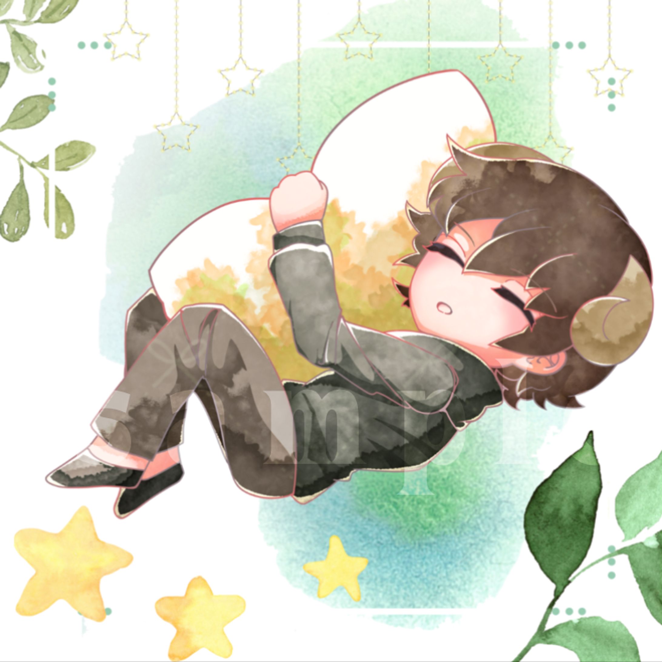 ご依頼絵-絵本タッチミニキャラSD--1