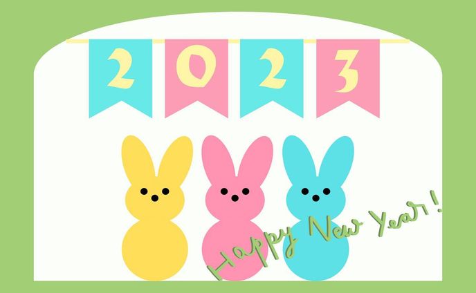 New year 2023　Canva