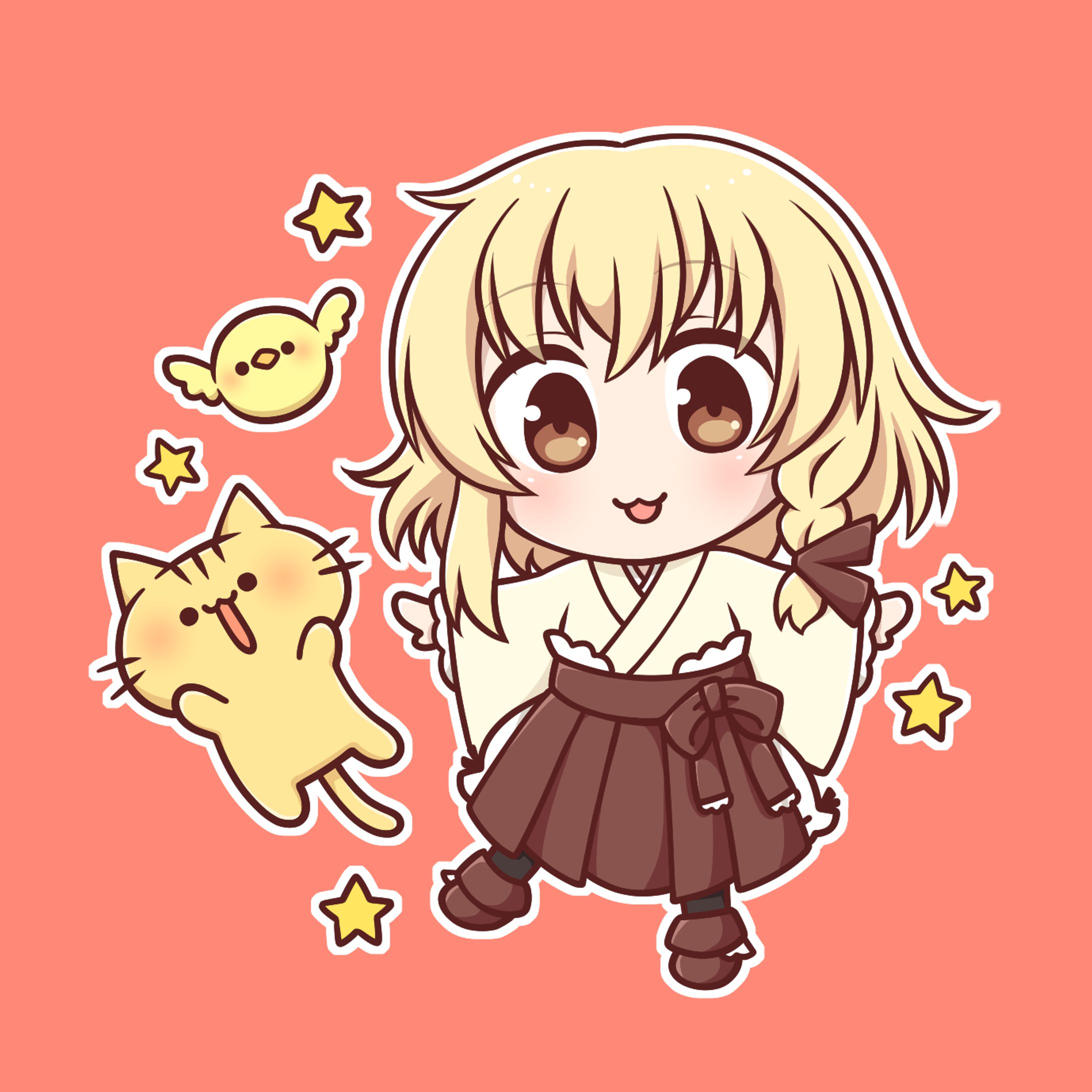 【デフォルメ】グッズ用イラスト/閏月ナコ(VTuber)-1