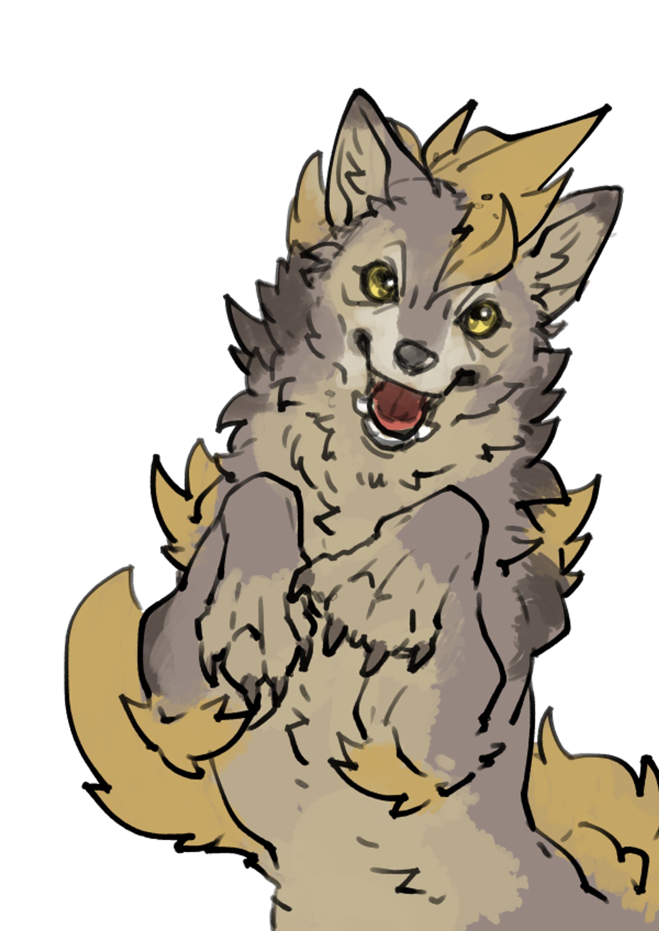 狼、人外落書き詰め合わせ-1