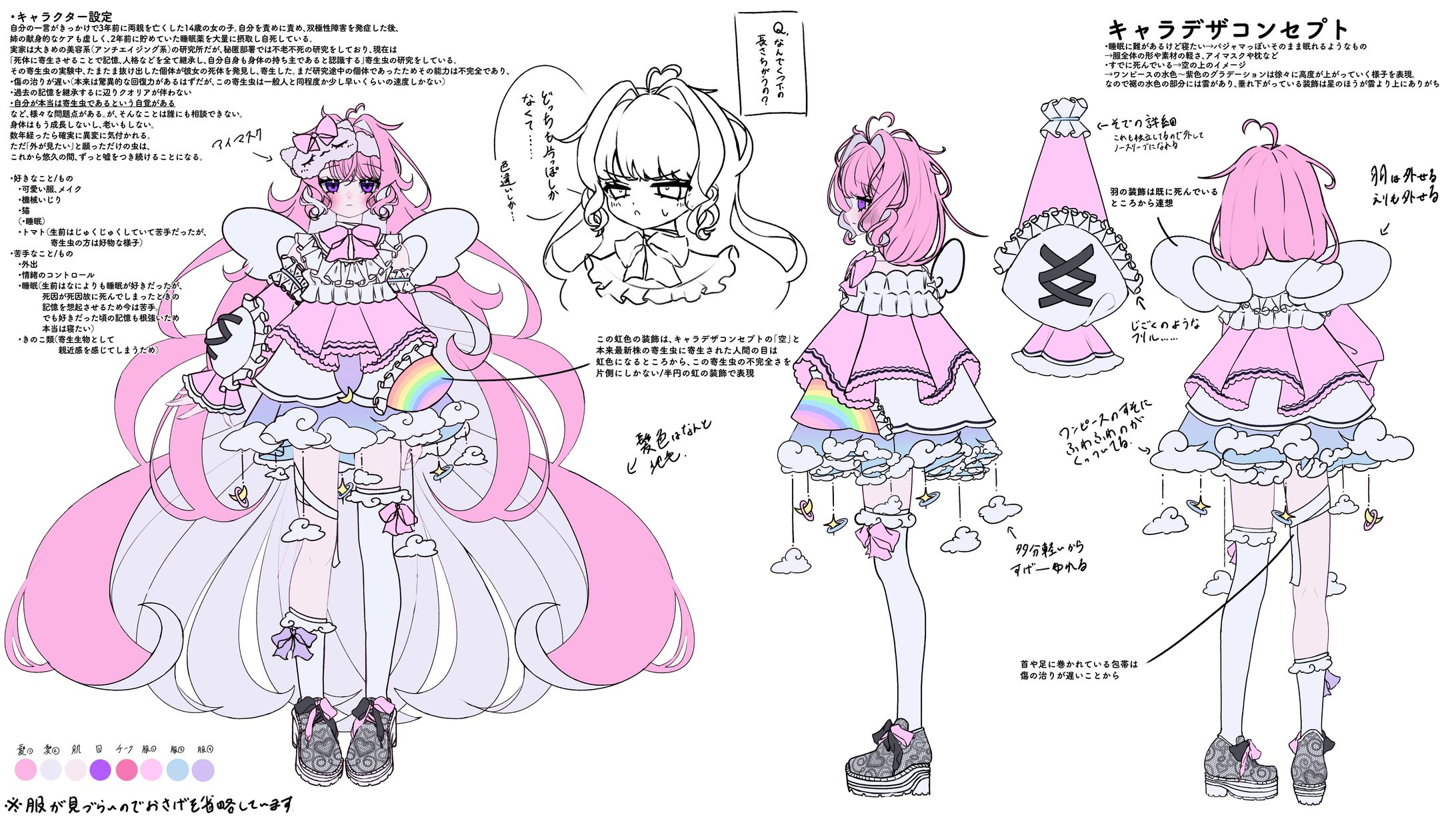 【キャラクターデザイン】自作UTAU音源「蔓歌ろこ」-1