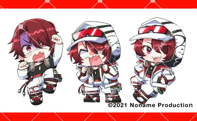 のなめぷろだくしょん 赤ティン様 3周年記念グッズ デフォルメイラスト