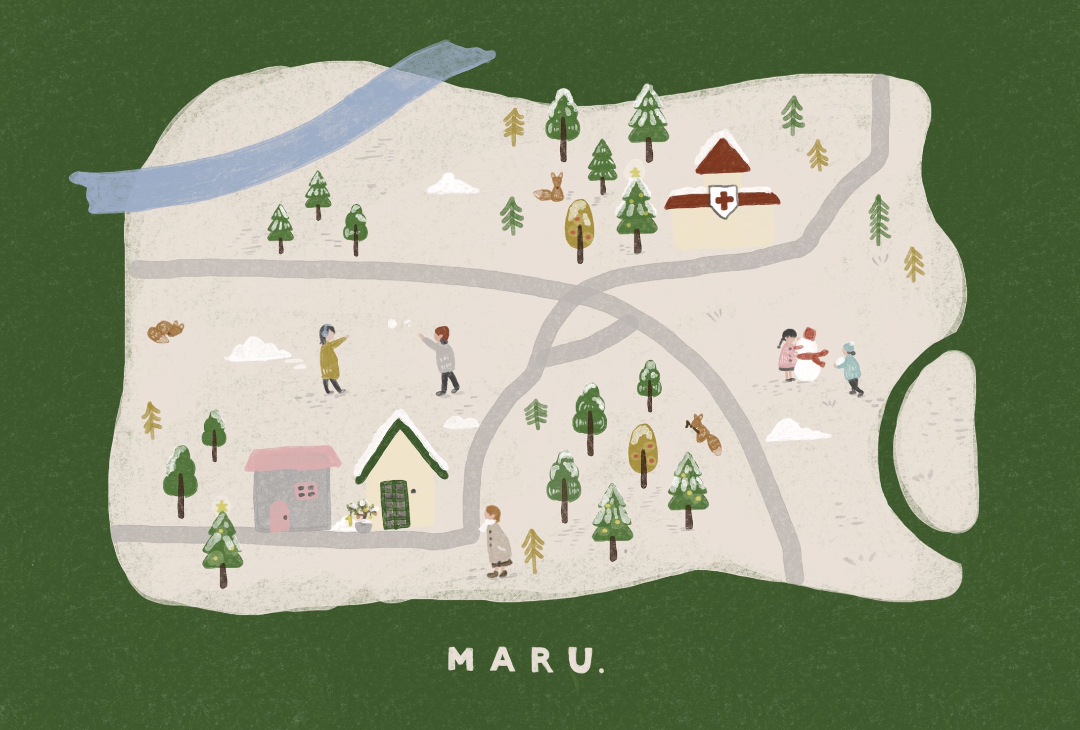 ヘアサロン1周年記念ポストカード-1