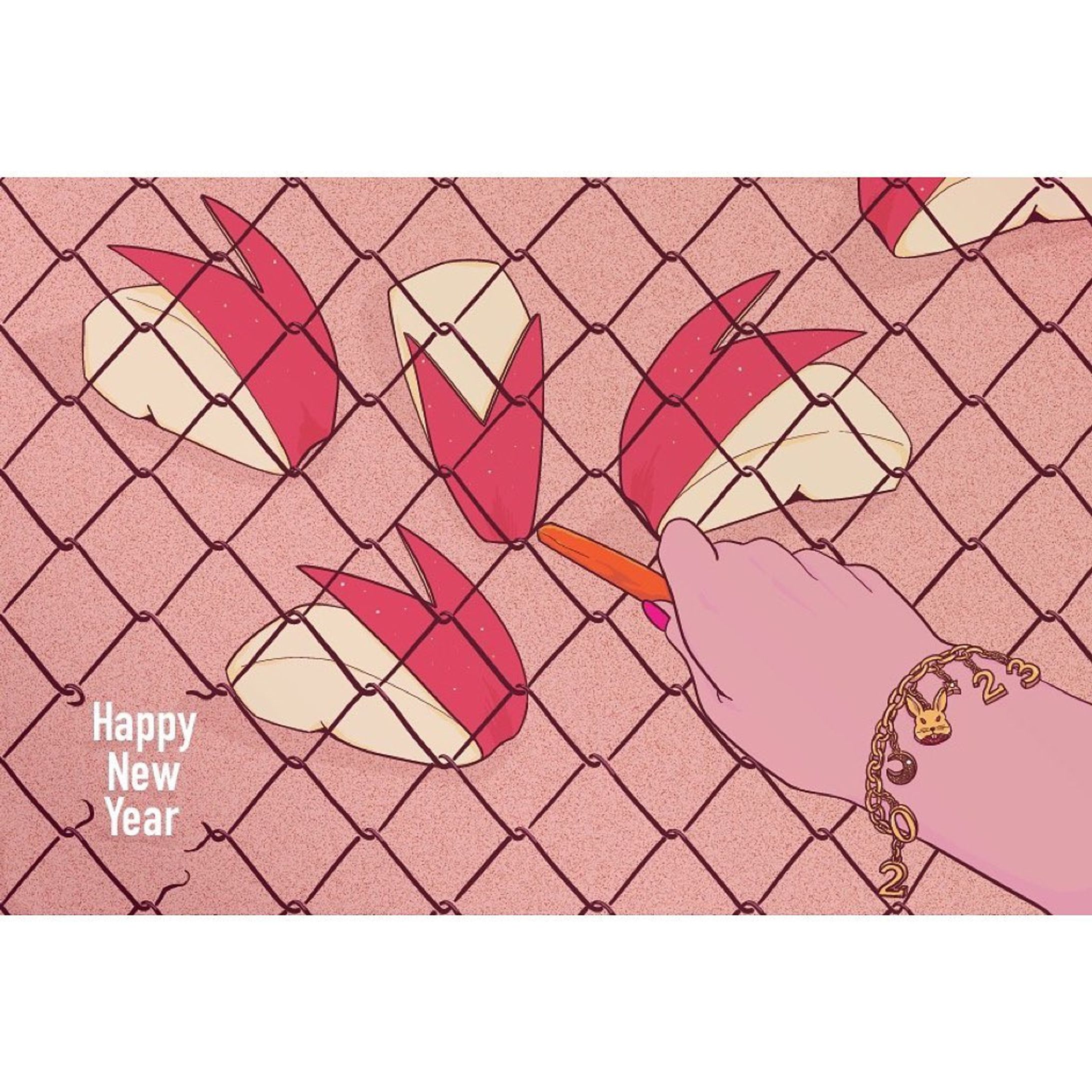 𓃹Happy New Year𓃹
新年早々ダウンして寝正月となってしまいました。
2023年もよろしくお願いします！
⁡
#illustration#イラスト#絵#年賀状-1