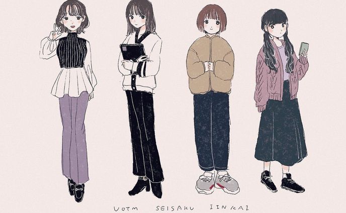 【自主制作】似顔絵風イラスト