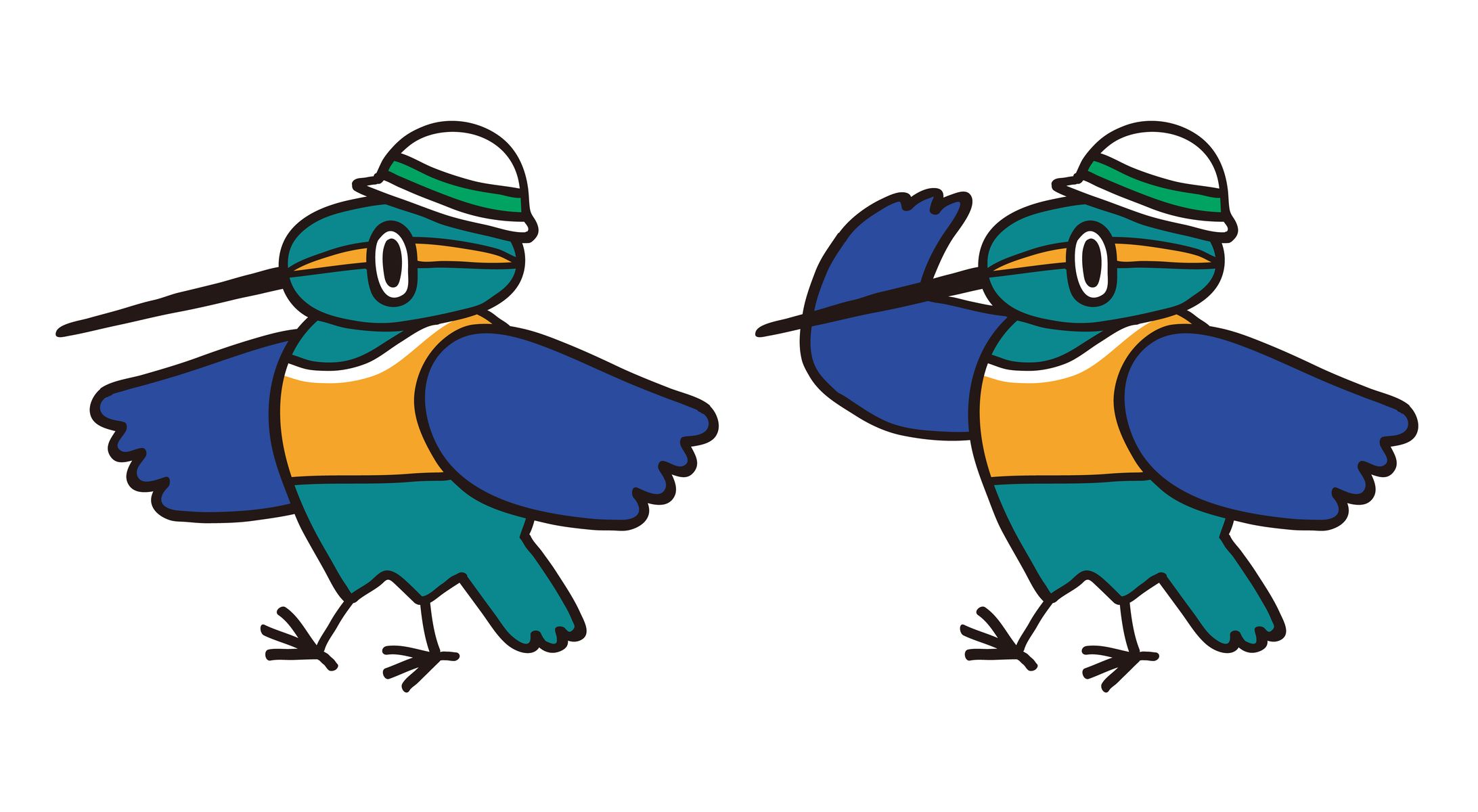 建設会社の鳥のキャラクター-1