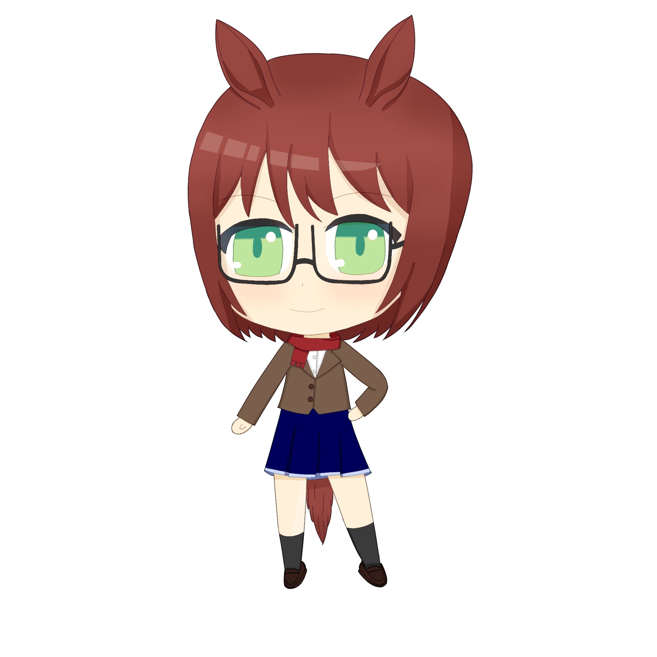 鴨辺もかべ ミニキャライラスト-1