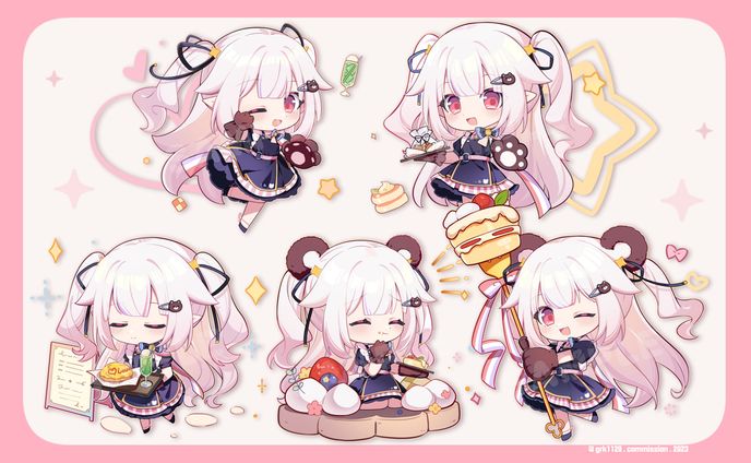 眞白かのん様×熊爪カフェ様「コラボカフェ SDイラスト」