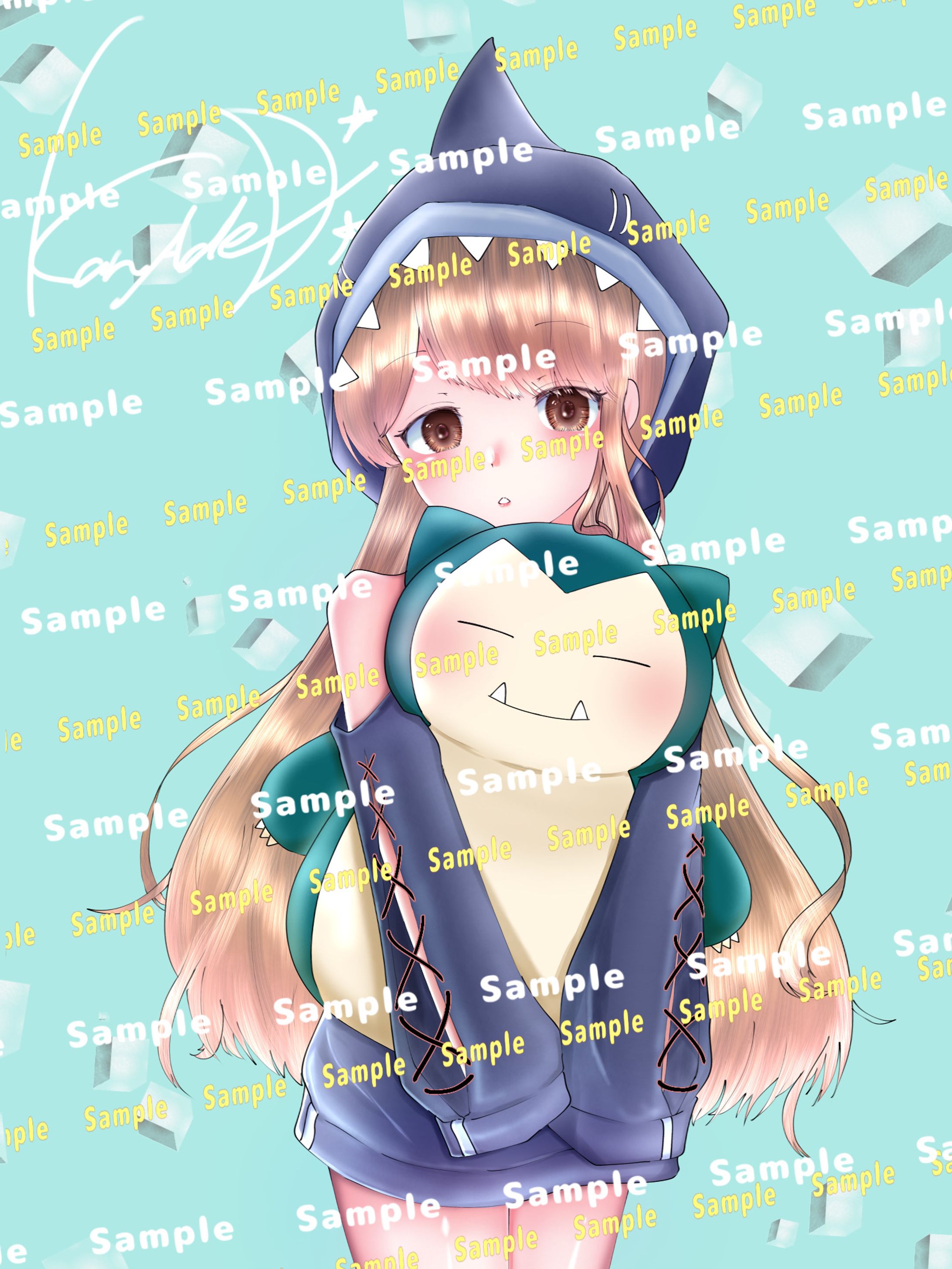 カビゴンと女の子  オリジナル-1